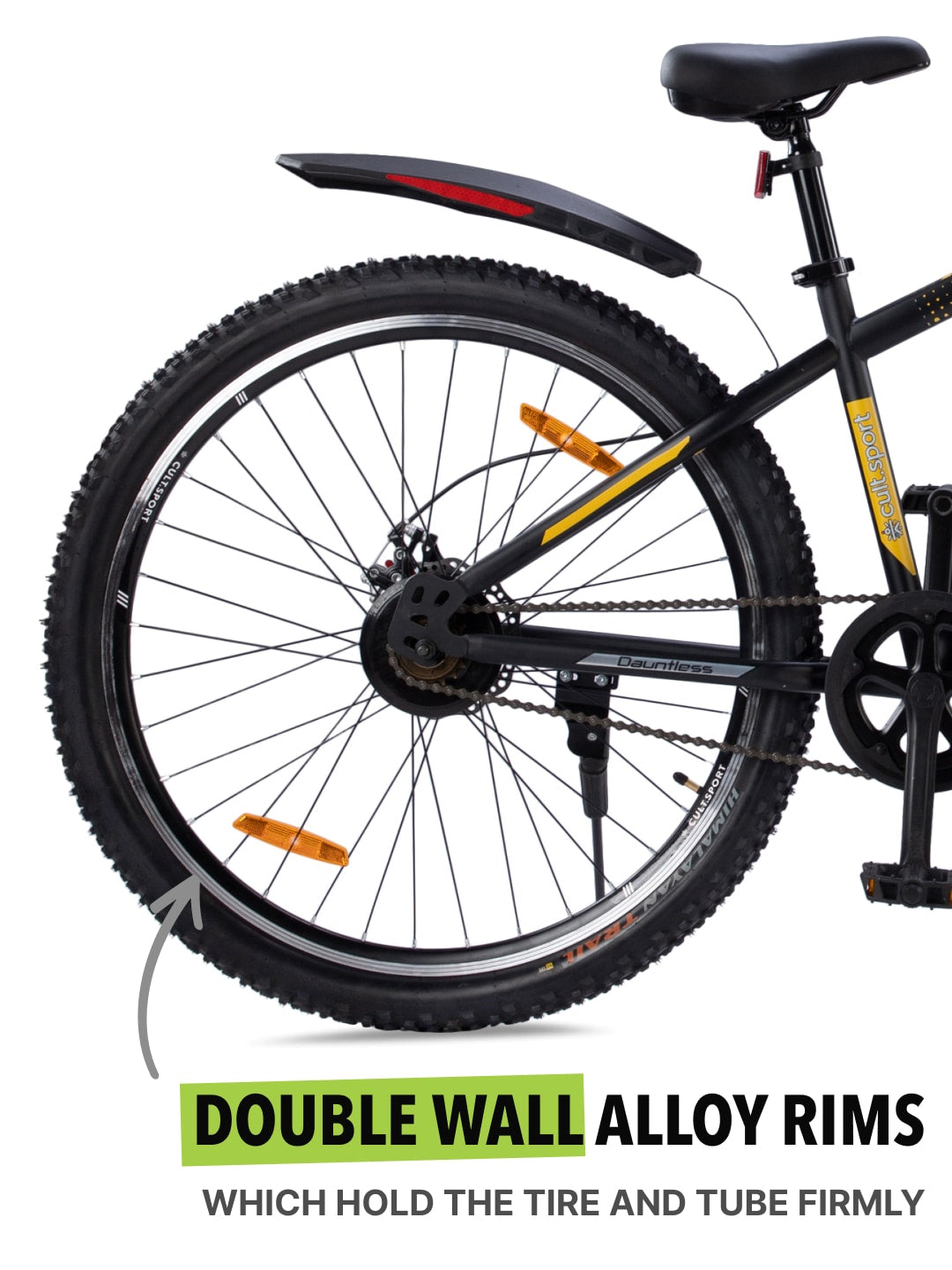 DAUNTLESS29TGREYBLACK Steel Single Speed 29 inch Mountain Cycle, Front Suspension, Double Wall Rim and Dual Disc Brake