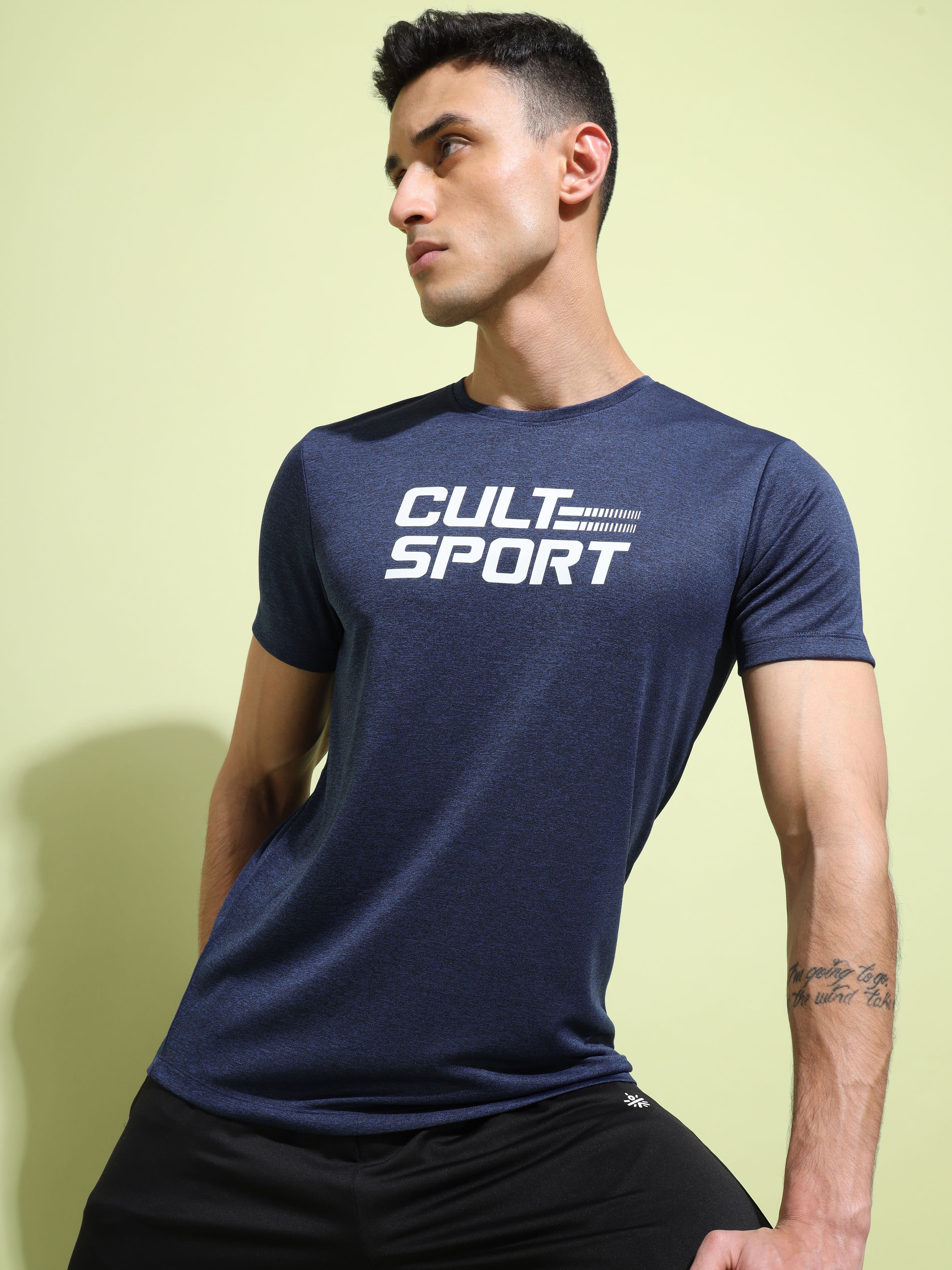 Melange Graphic Print T-shirt