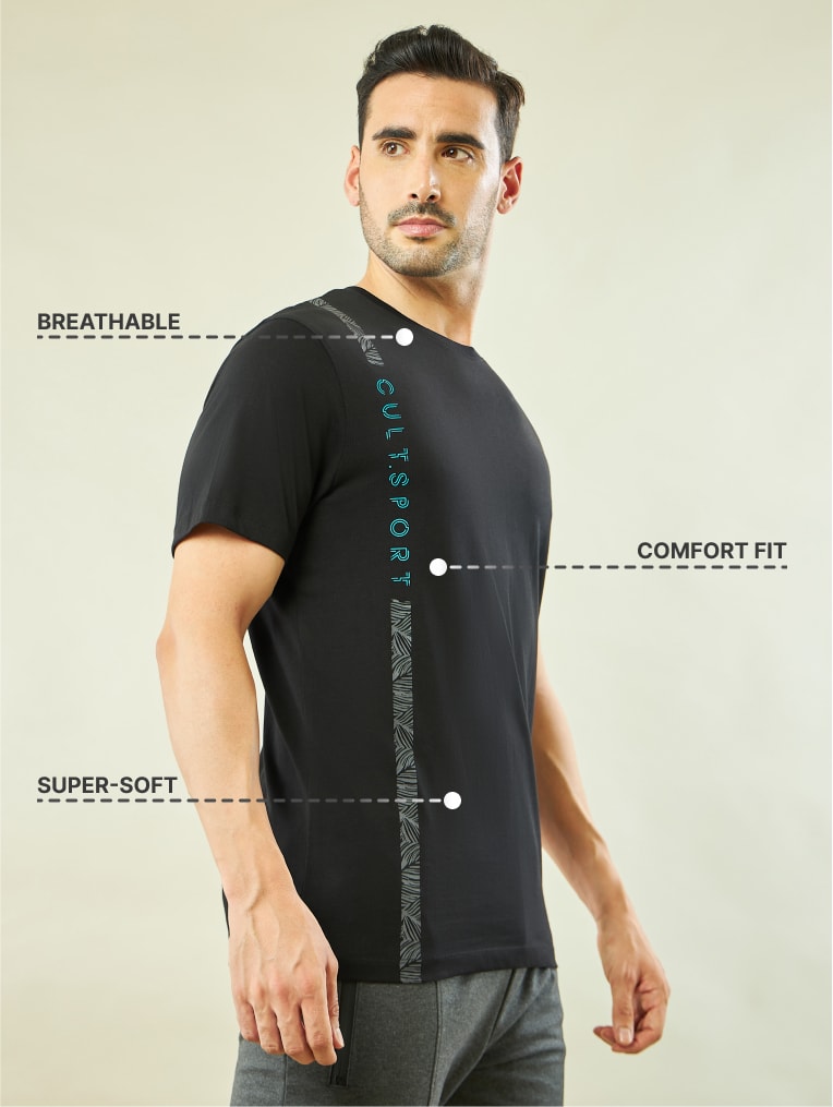 Placement Print Yoga T-shirt