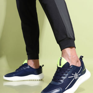 cult Lope Men Running Shoes - Navy/Lime Green
