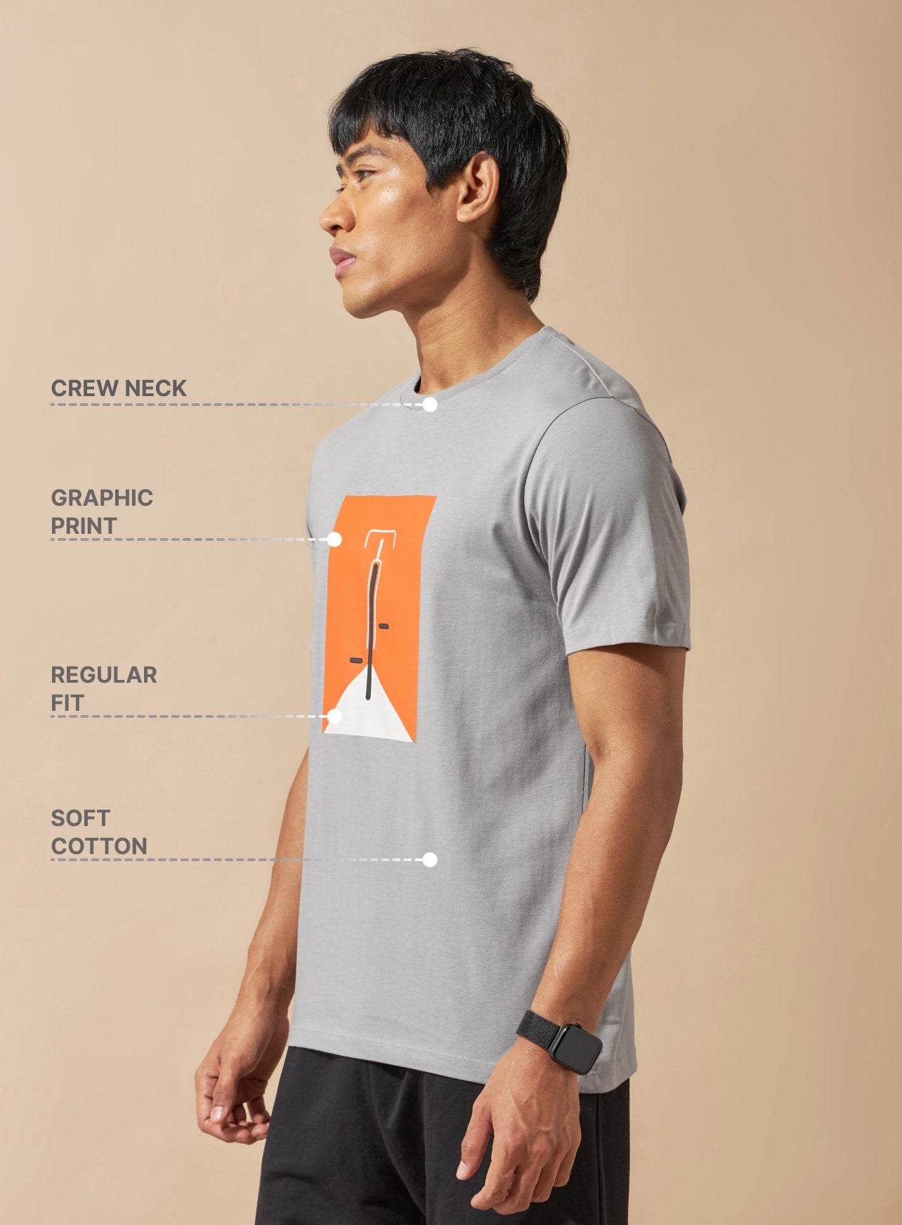 Cyclist Iconographic Print T-shirt