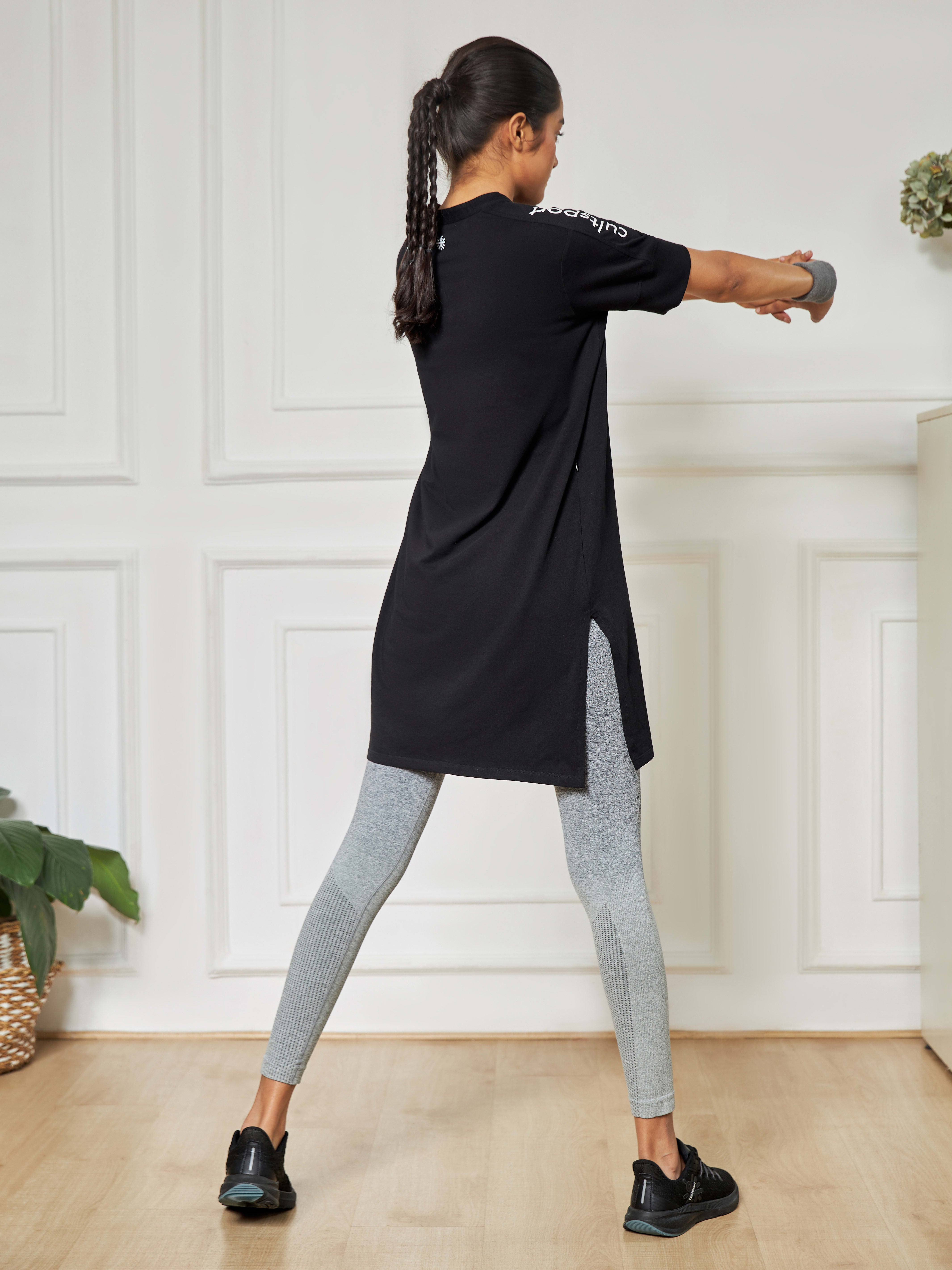 Solid Activ-Kurti with Side Pocket