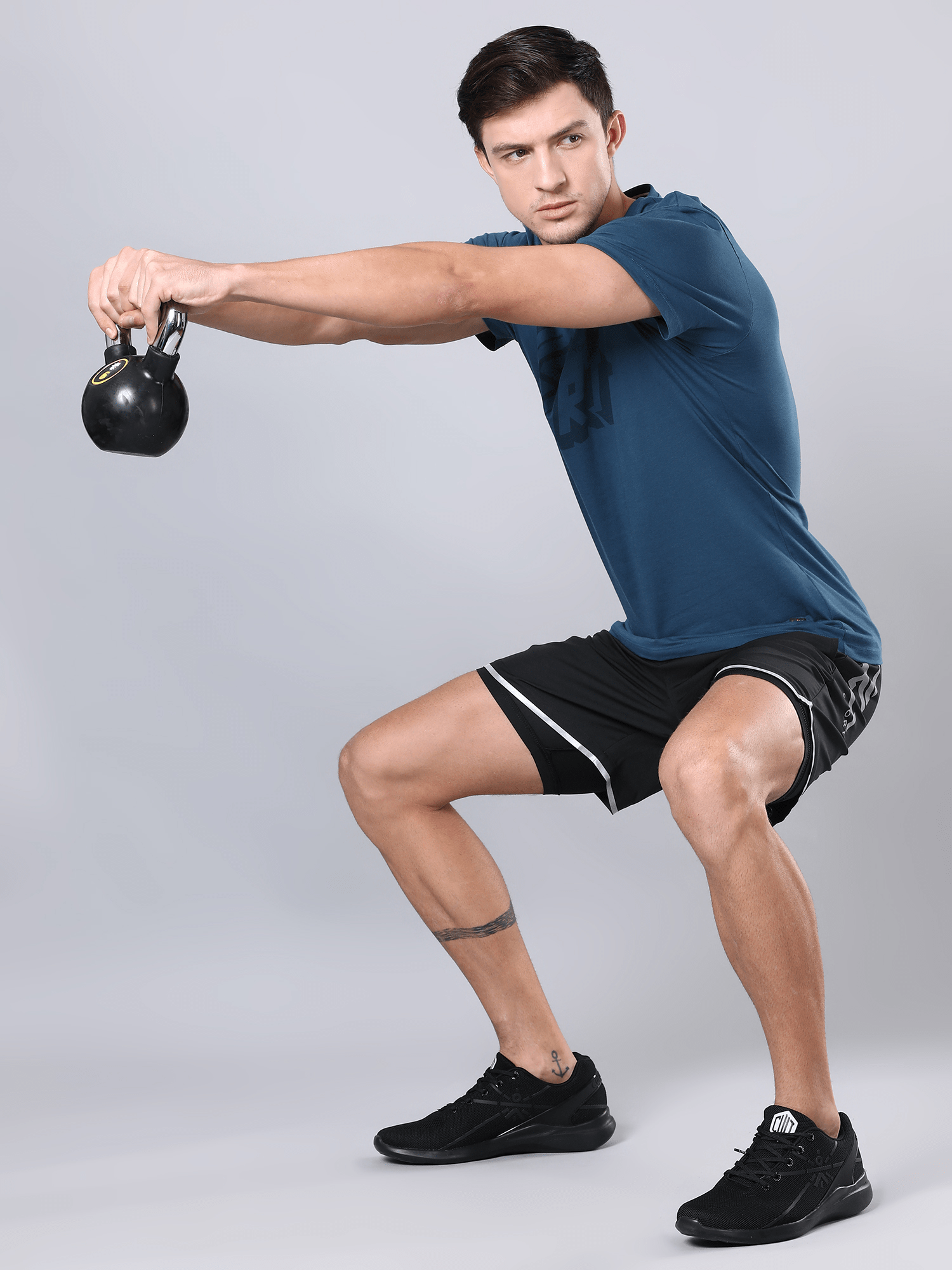 Flydry Cotton SolidTeal Workout Tee