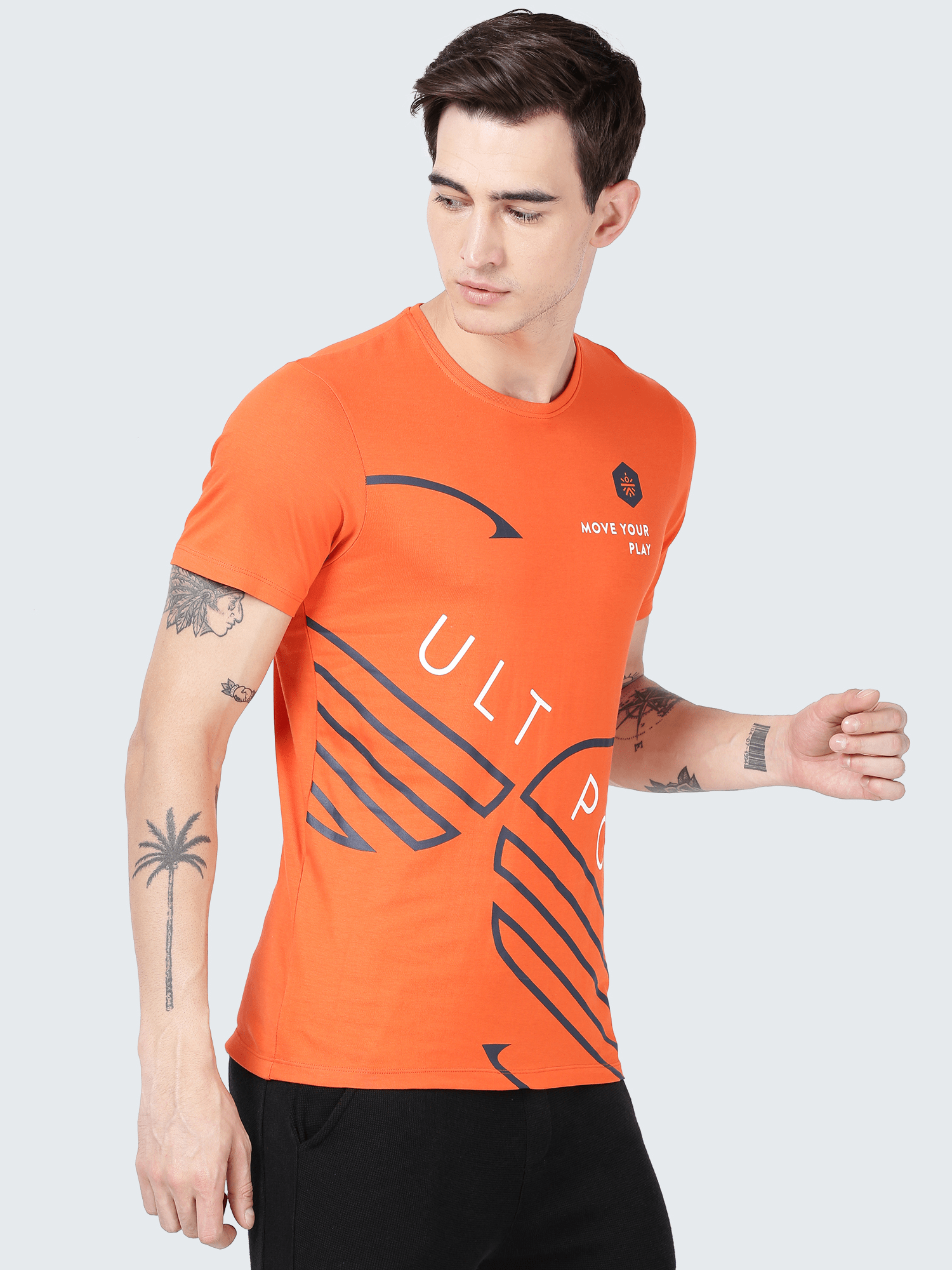 Everydays Maze Orange Cotton Tee