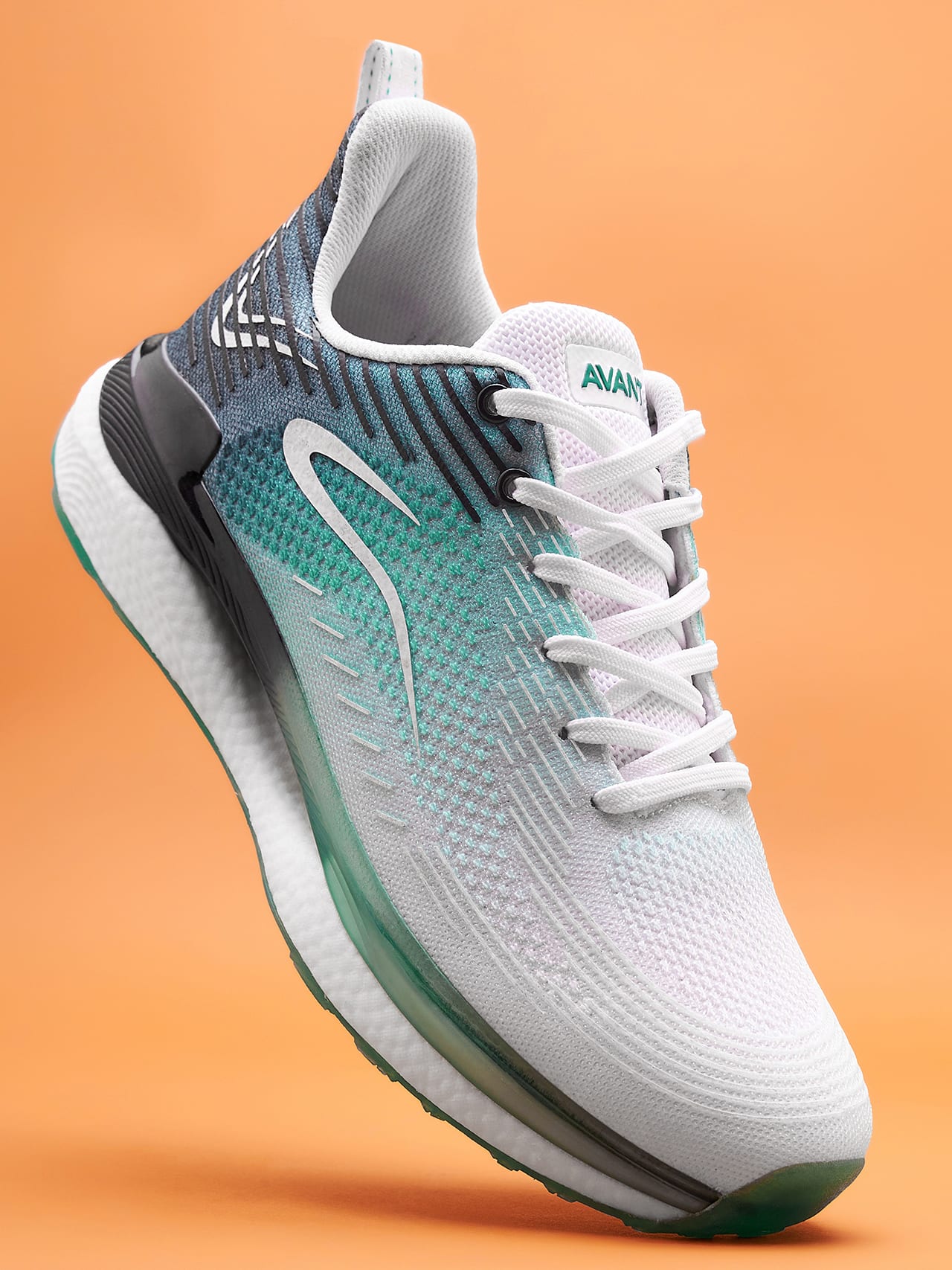 Avant Men's BounceMax Walking Shoes - White/Grey/Green