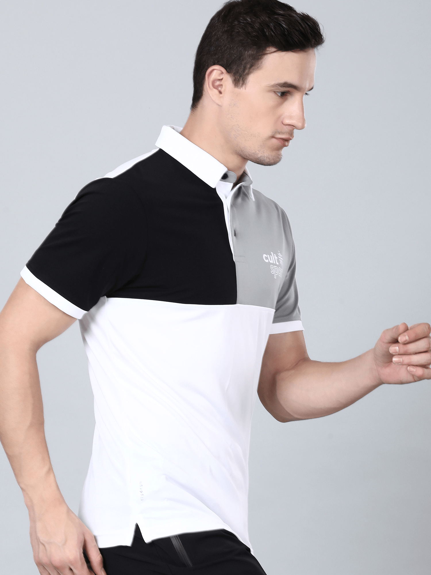 Signature Tri-tone White Gym Polo