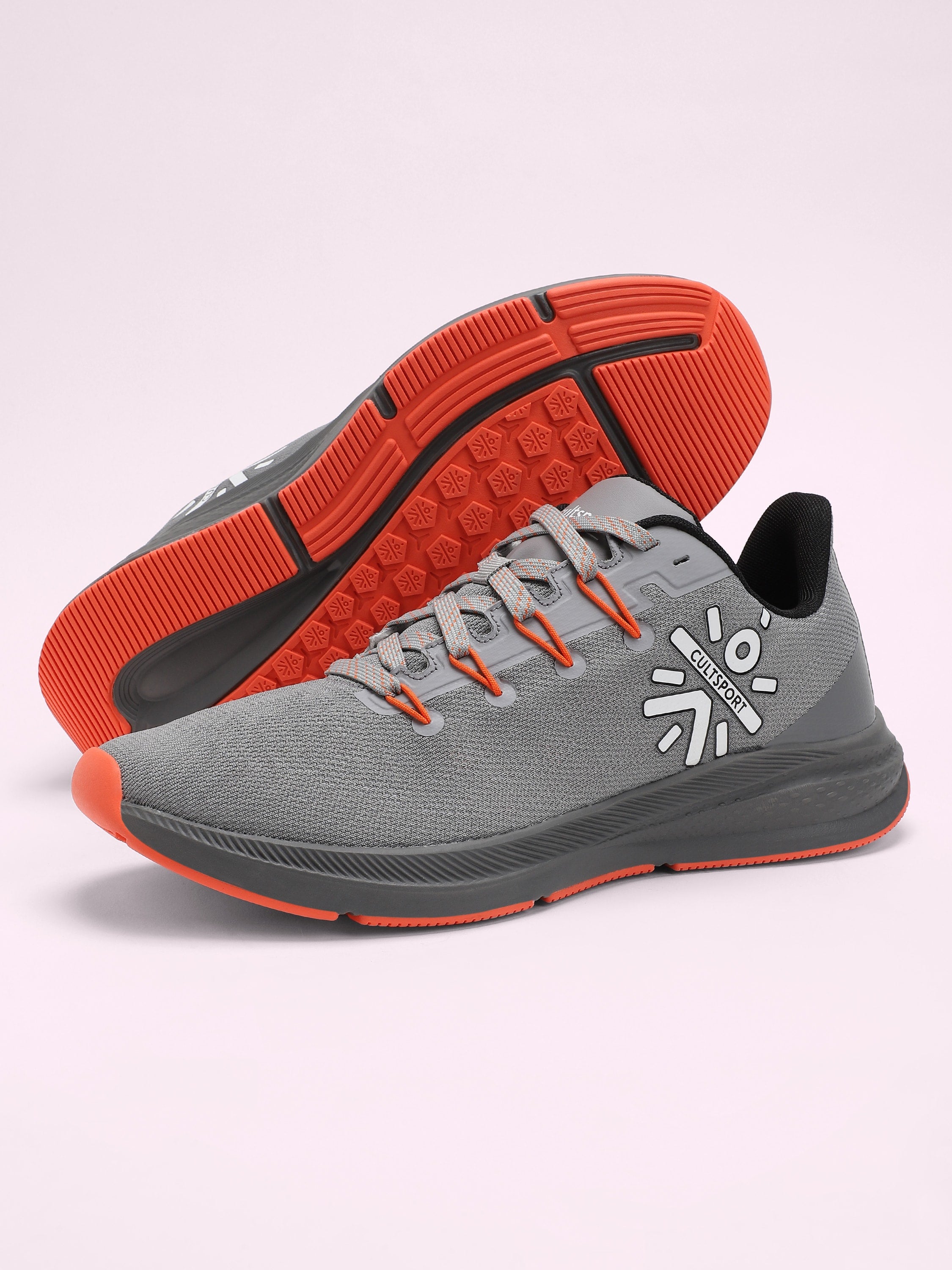 cult Firebird Men Running Shoes - Grey/Orange
