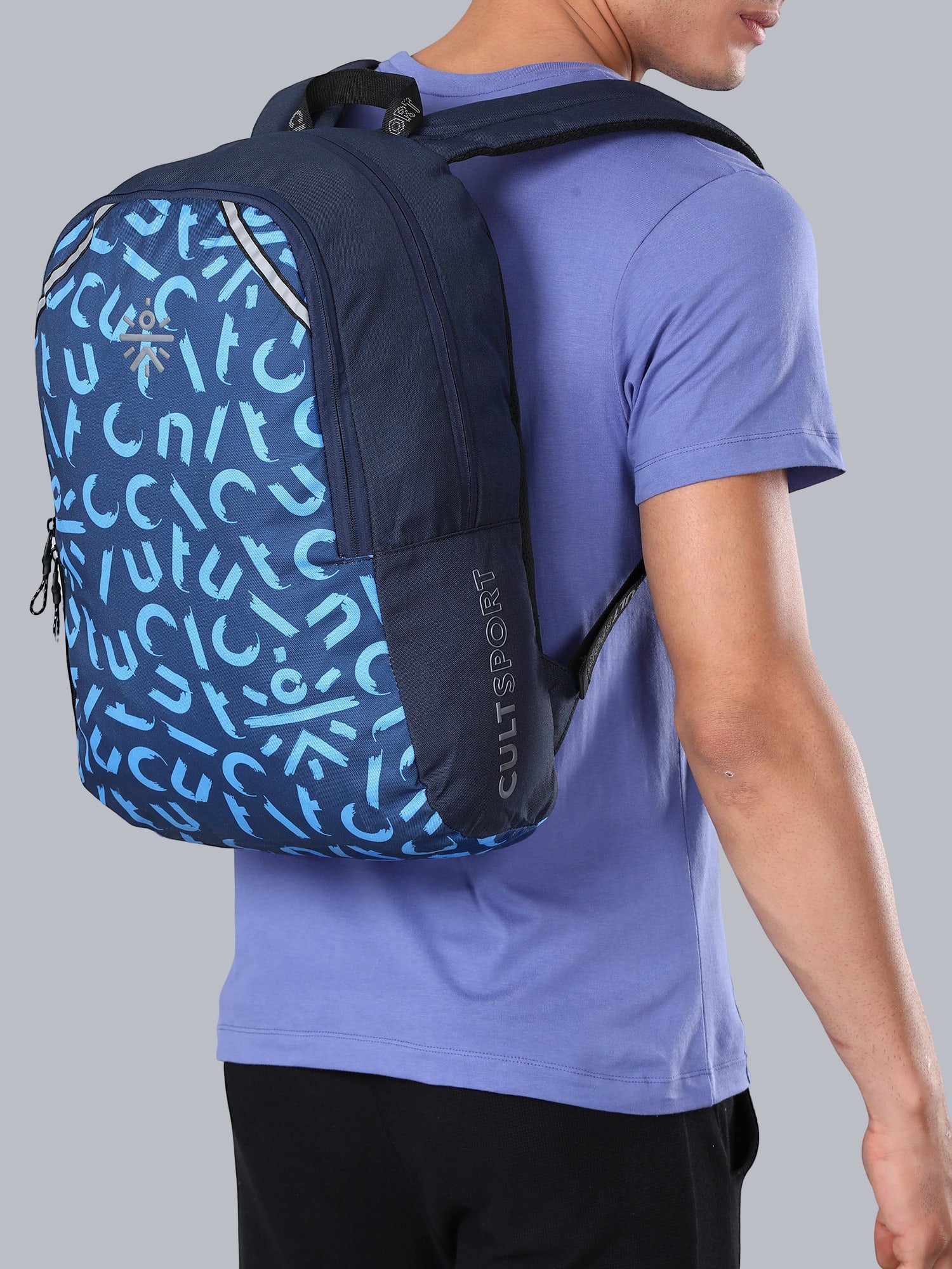 Code Aop Blue Backpack