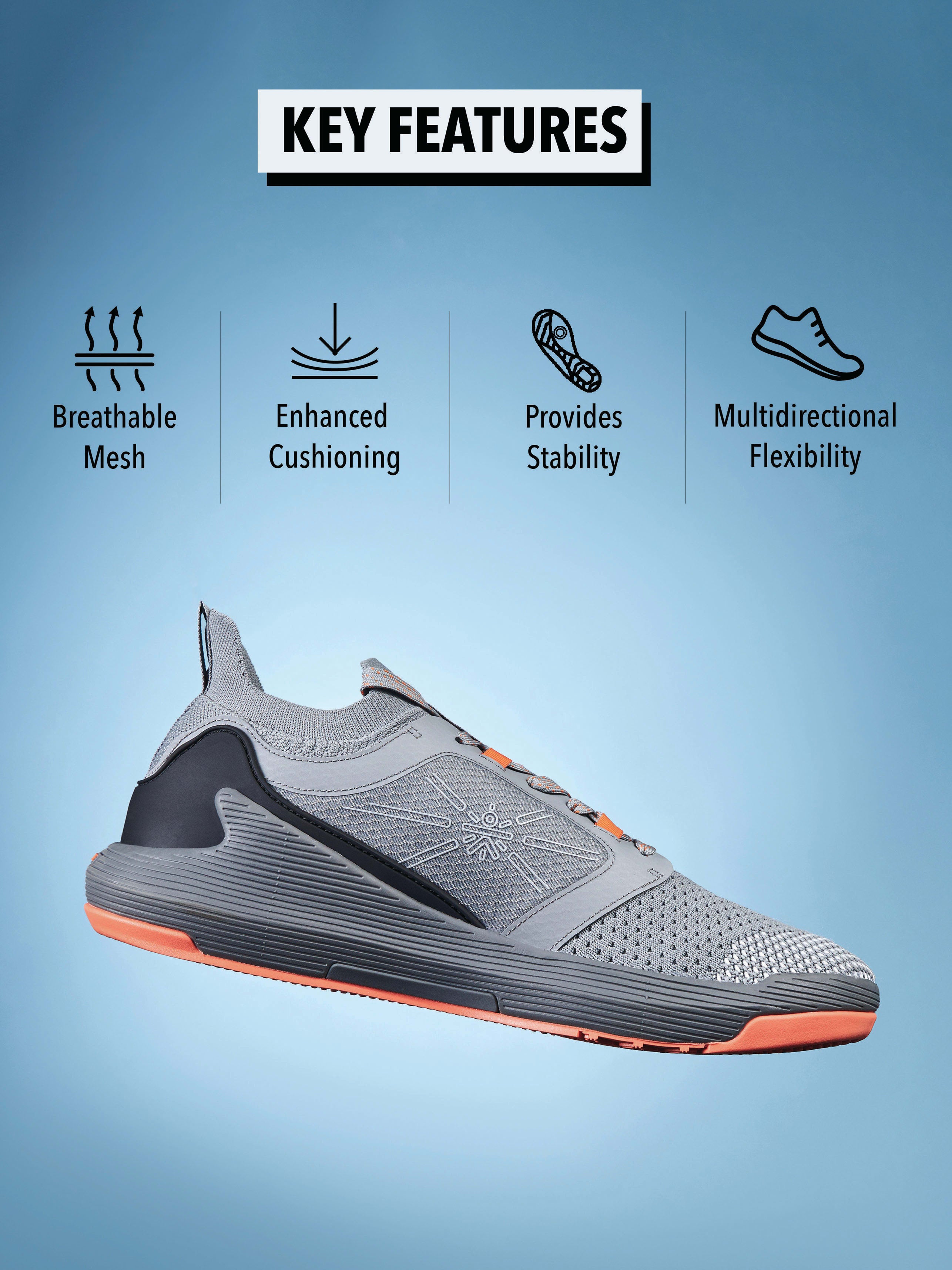 cult Crosstrain Men Training Shoes - Grey/ Orange