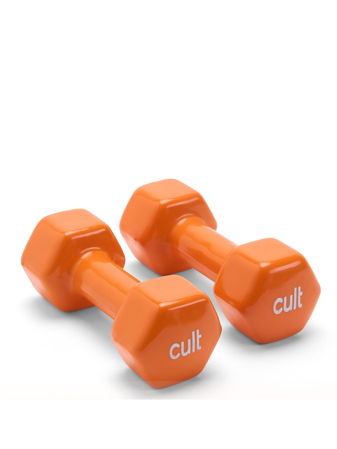 Cult 3KGx2 Vinyl Dumbbells For Home & Gym Exercises (Orange)
