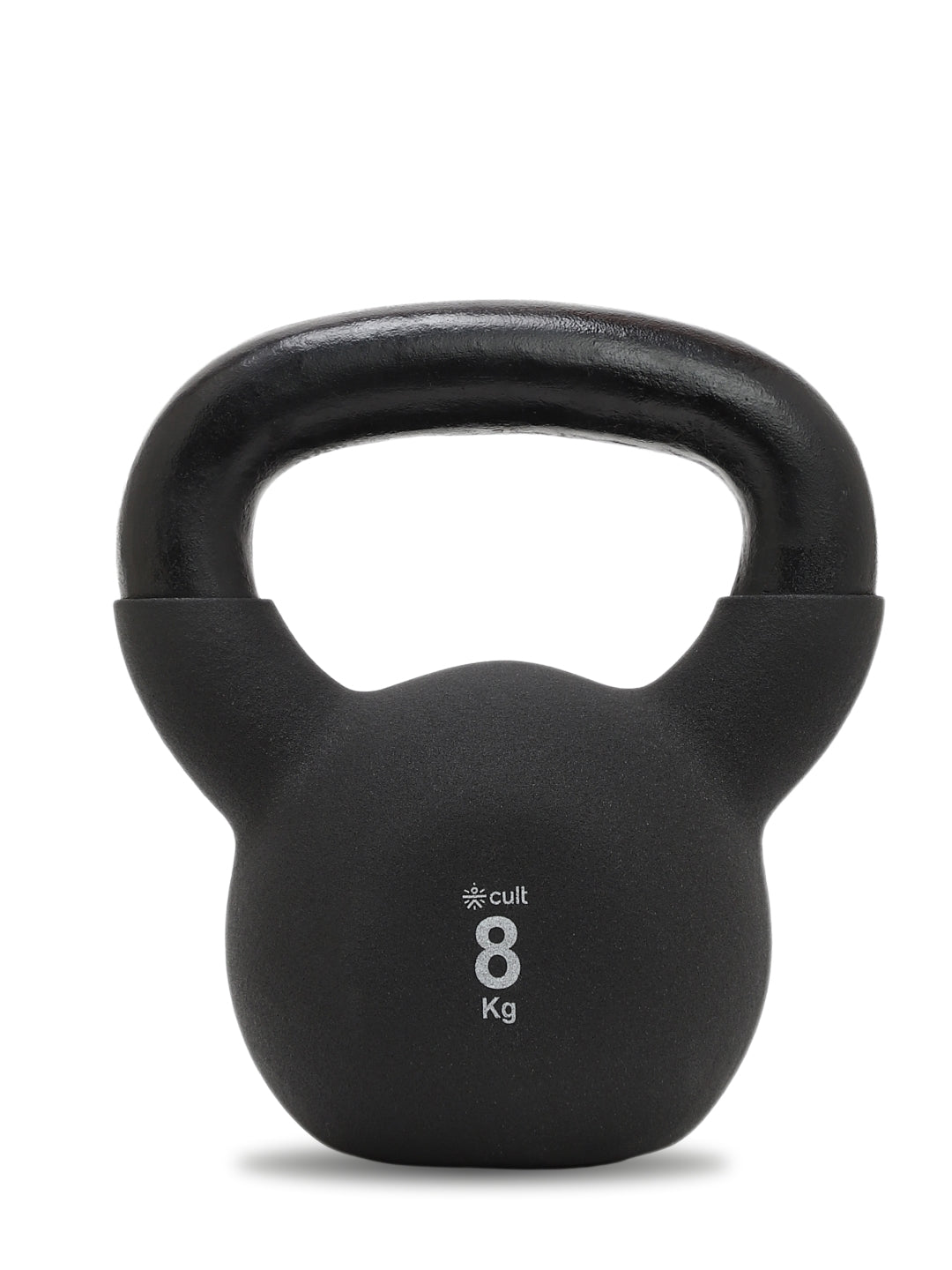 Cult 8kg Neoprene Anti-Slip Grip Kettlebell for Home Workout - Black