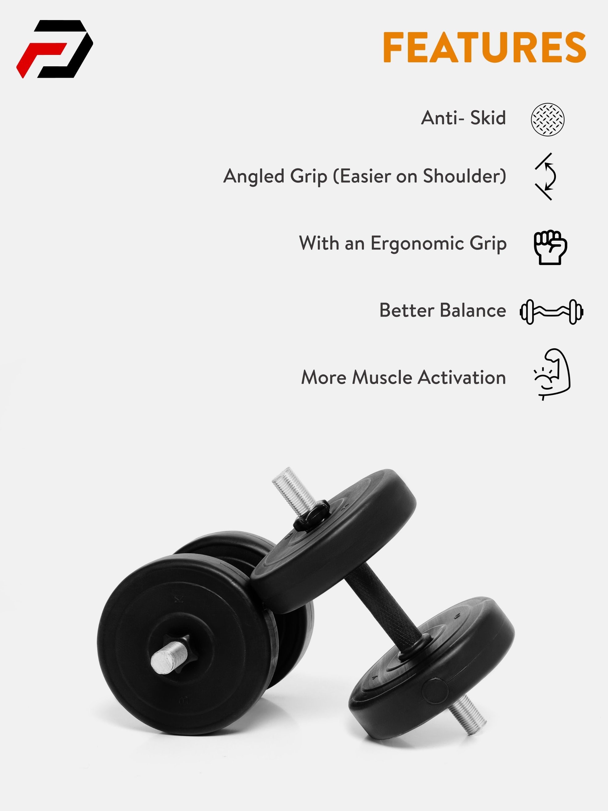 30 kg PVC Curl, Straight Rod Home Gym Combo