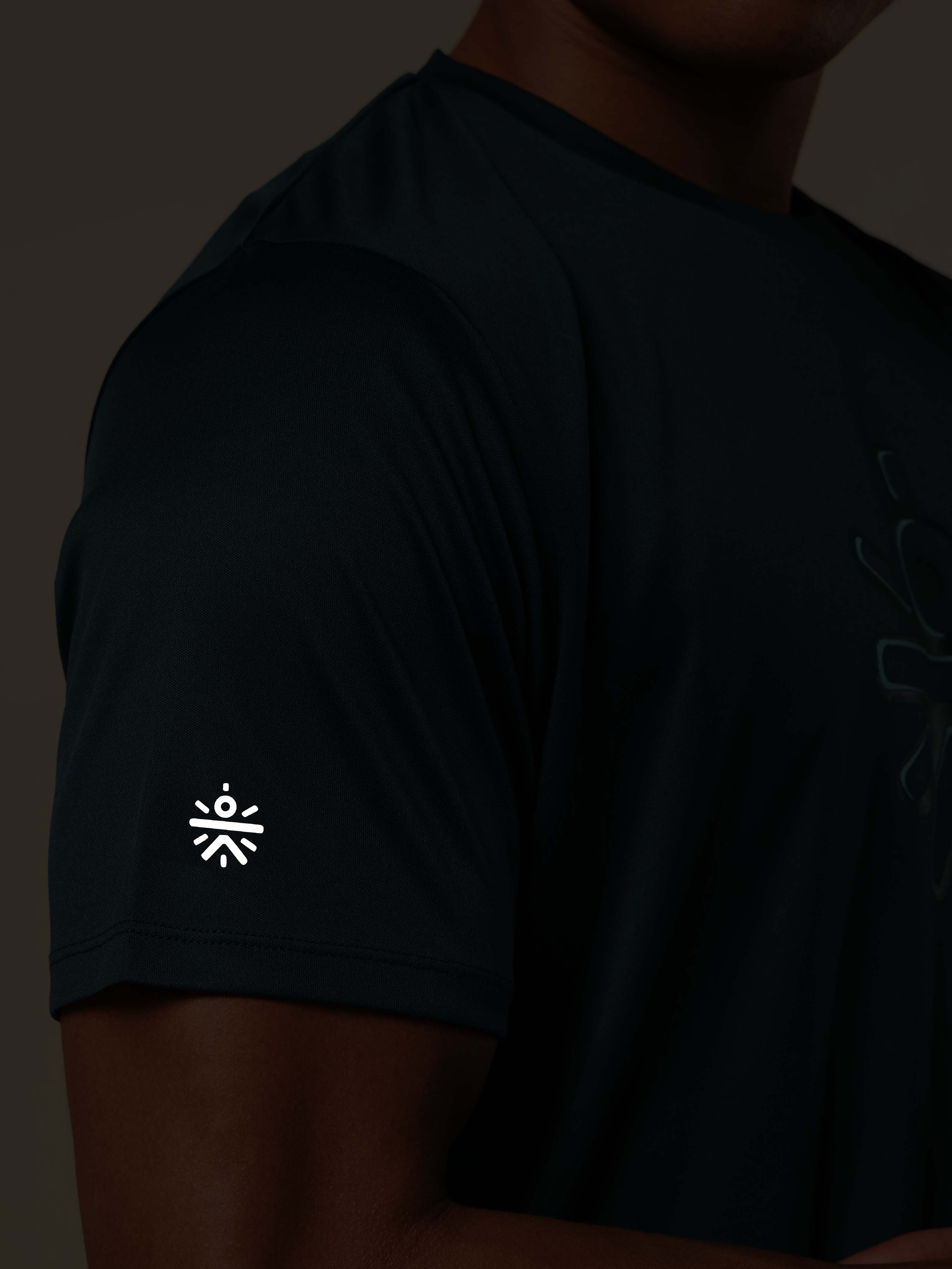 Men's Blue Brand Carrier Print T-shirt