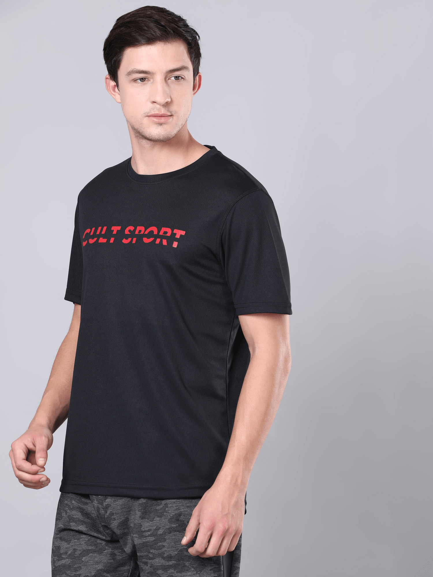 Abstract Bid Black Workout Tee