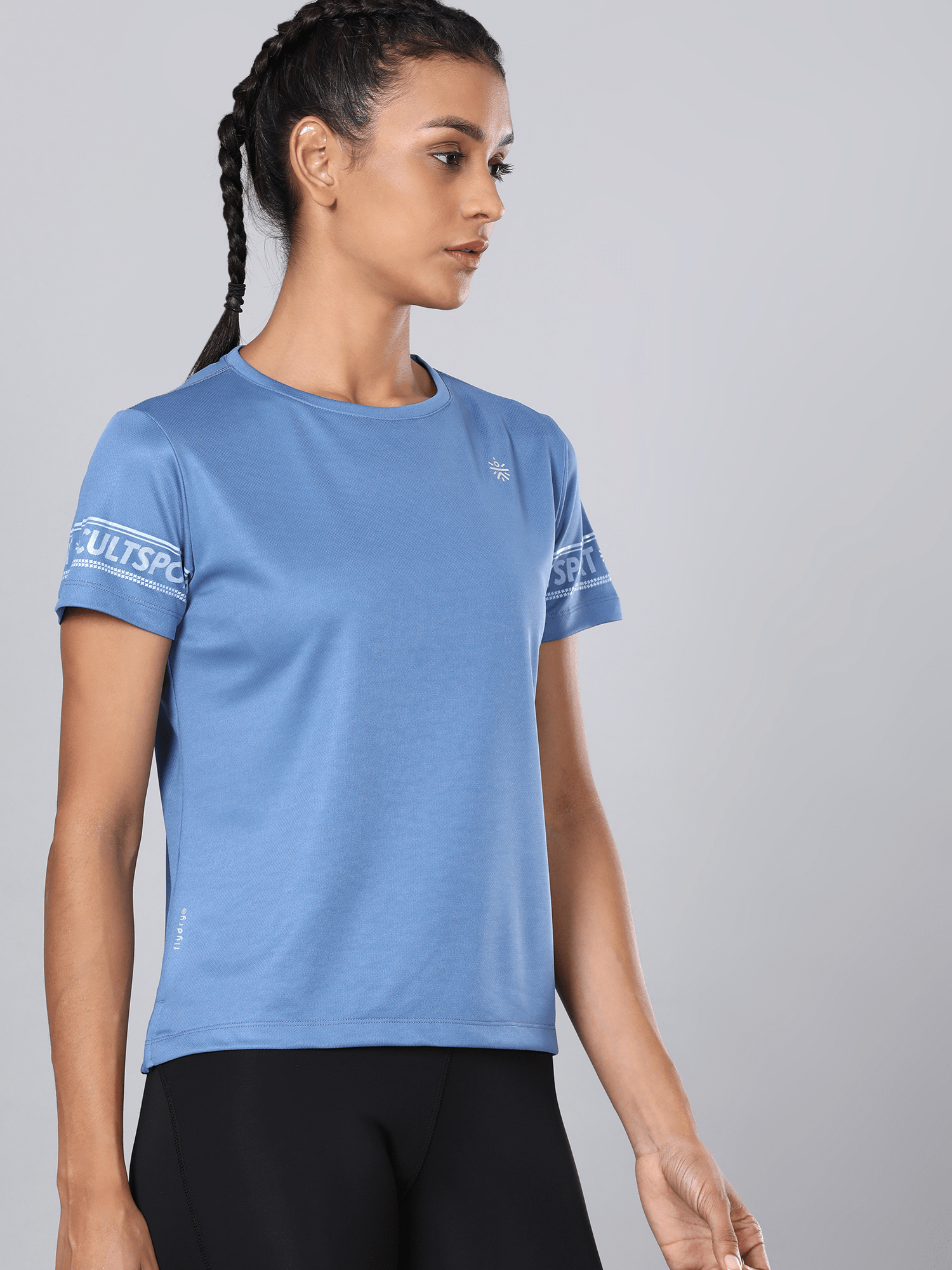 Code Hustle Blue Workout Tee