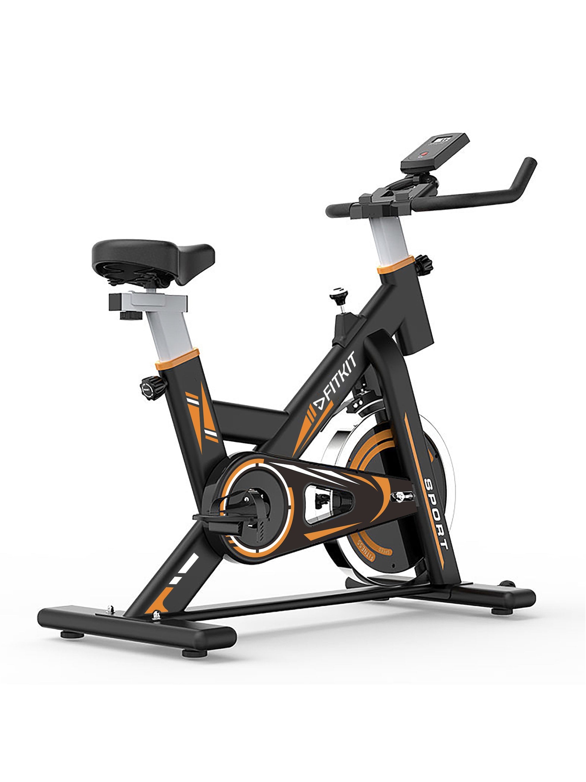 FK2000 Spin Bike Flywheel- 6kg, Max weight- 120 kg, Resistance Mechanism - Friction, Orange (with 6 months extended warranty)