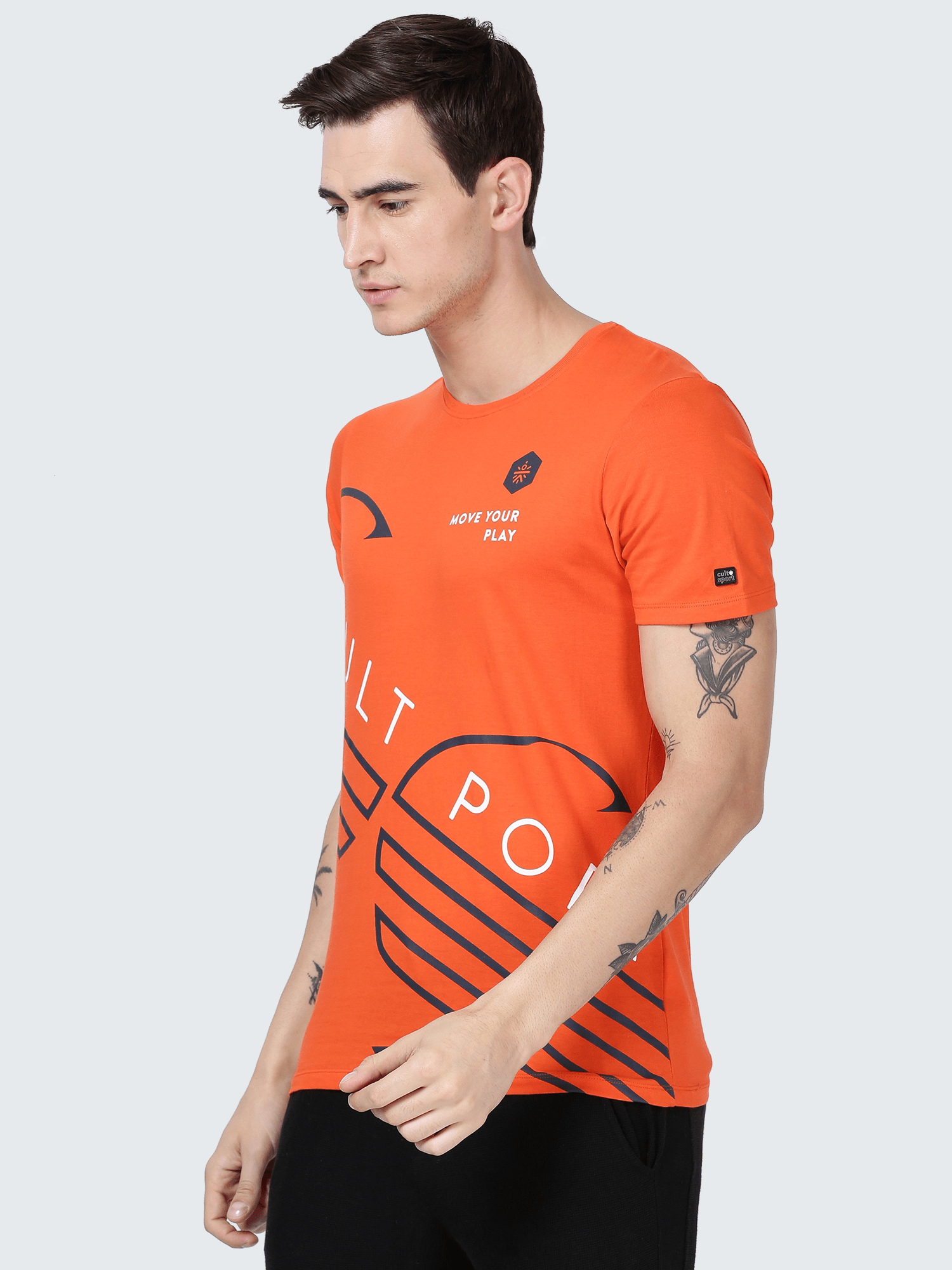 Everydays Maze Orange Cotton Tee