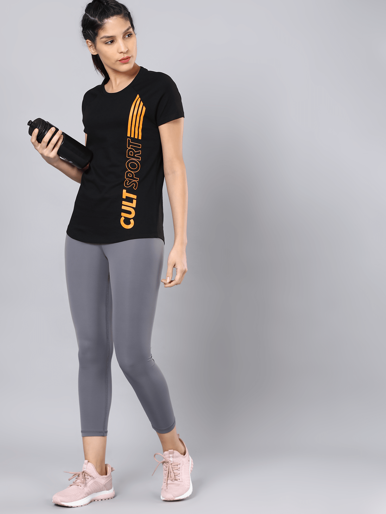 Signature Hustle Black Workout Tee