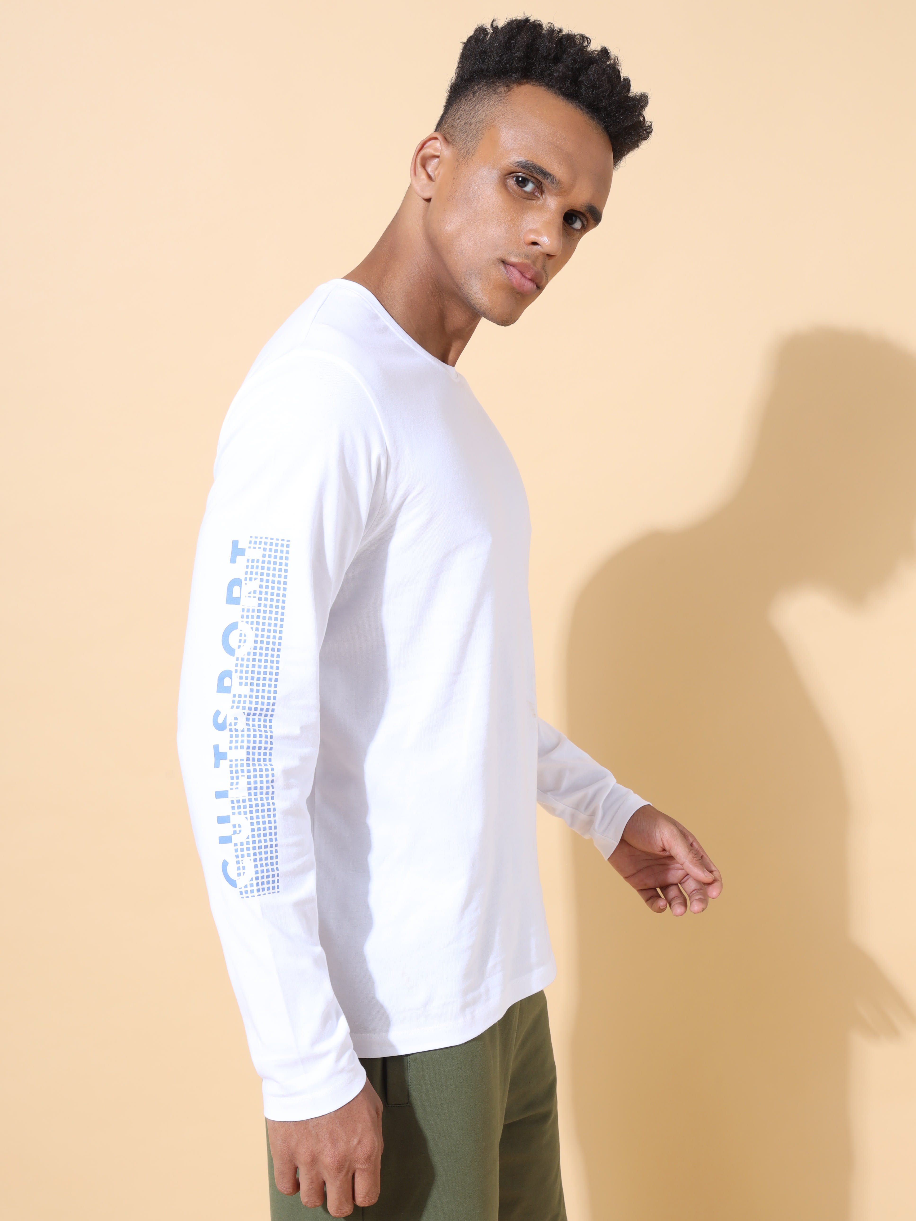 Solid Comfort T-shirt with Placement Print
