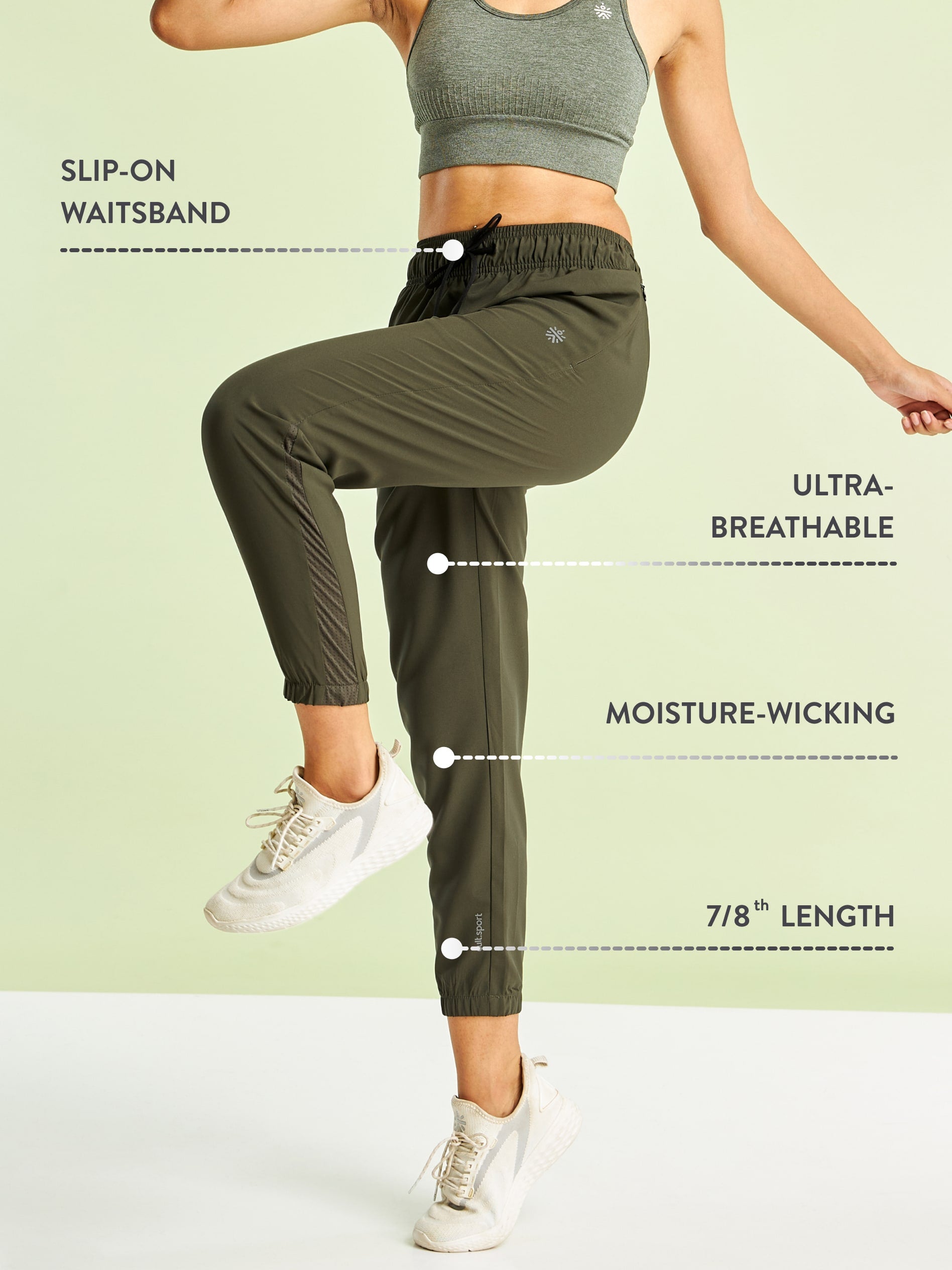 Slim Fit Running Joggers with Drawcord