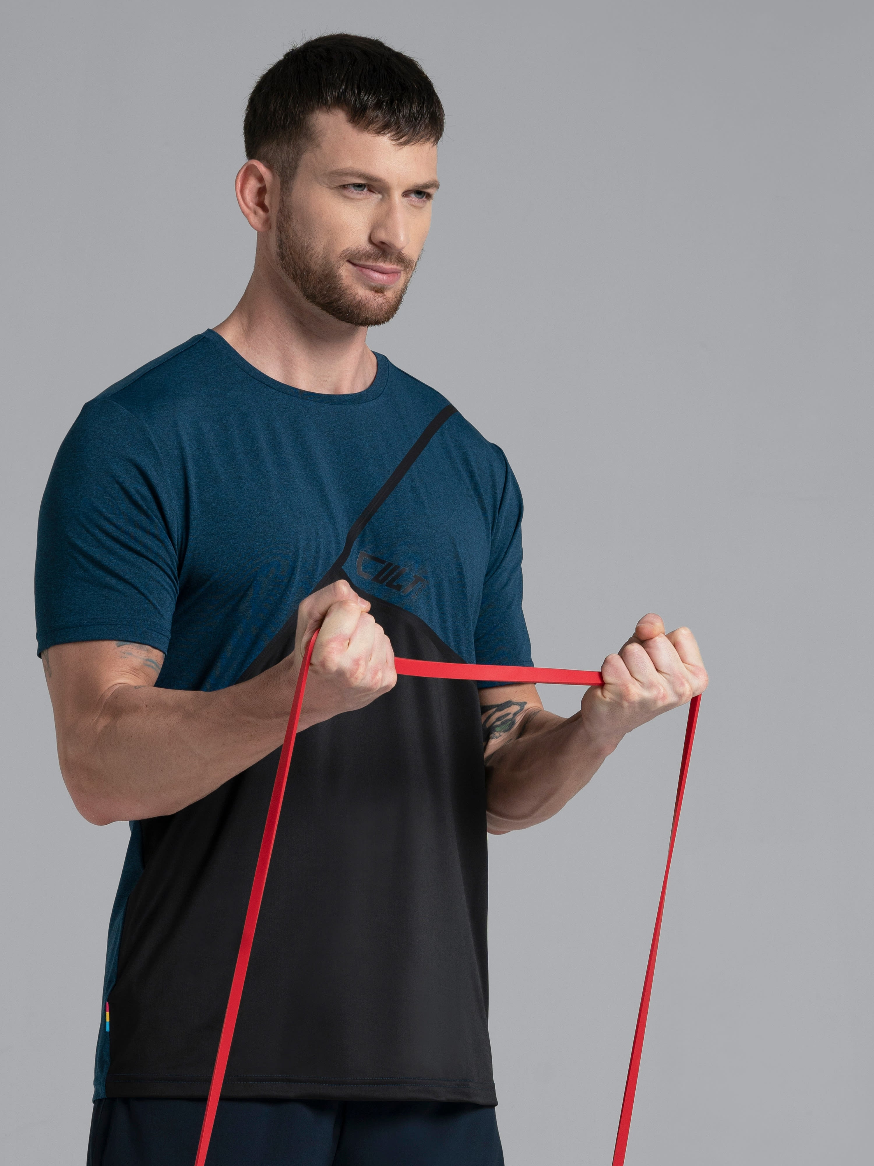 FAB Men's Solid Workout T-shirt