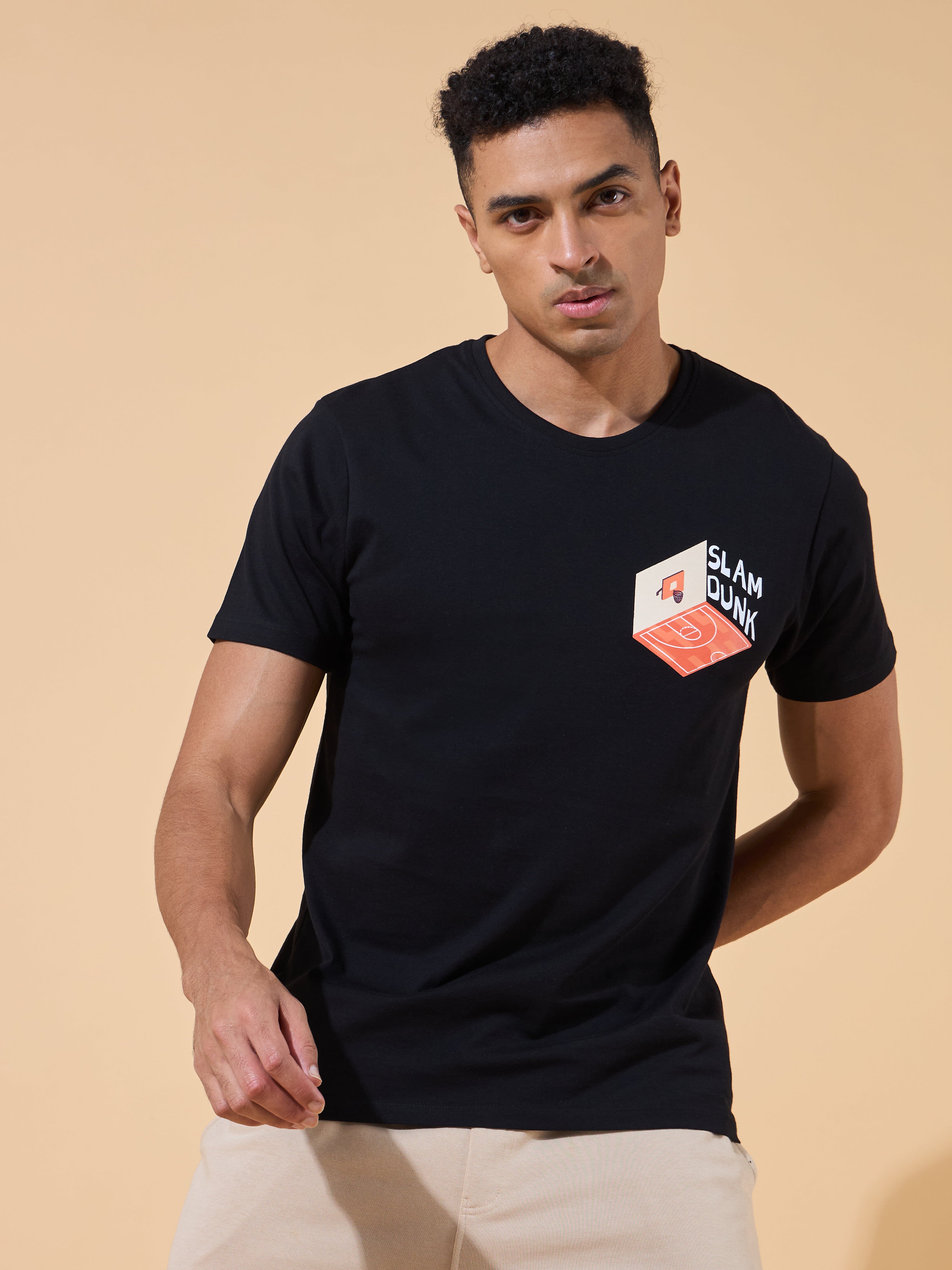 Slam Dunk Miniature Print T-shirt