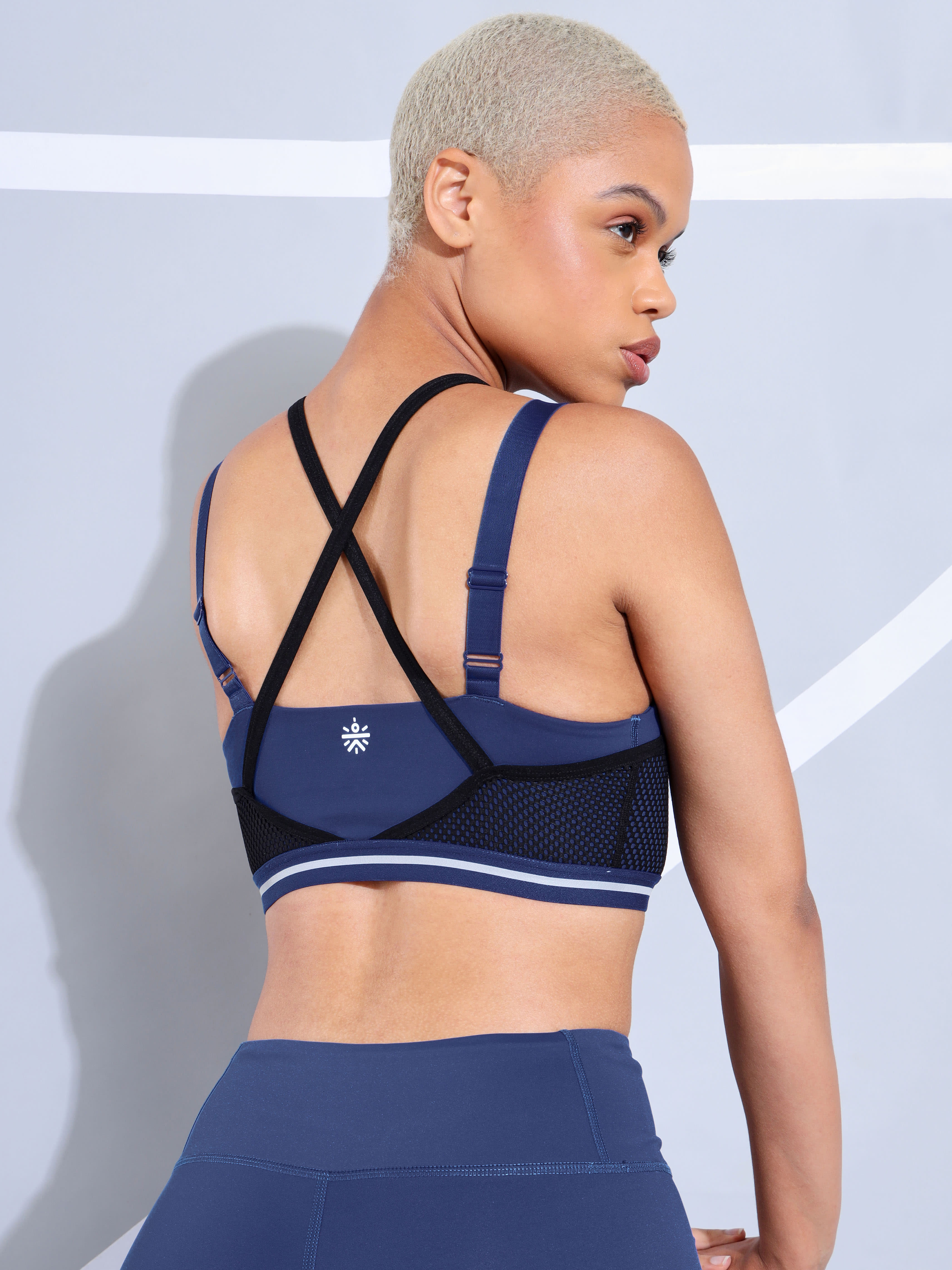 Cleo High Impact Layered Mesh Sports Bra