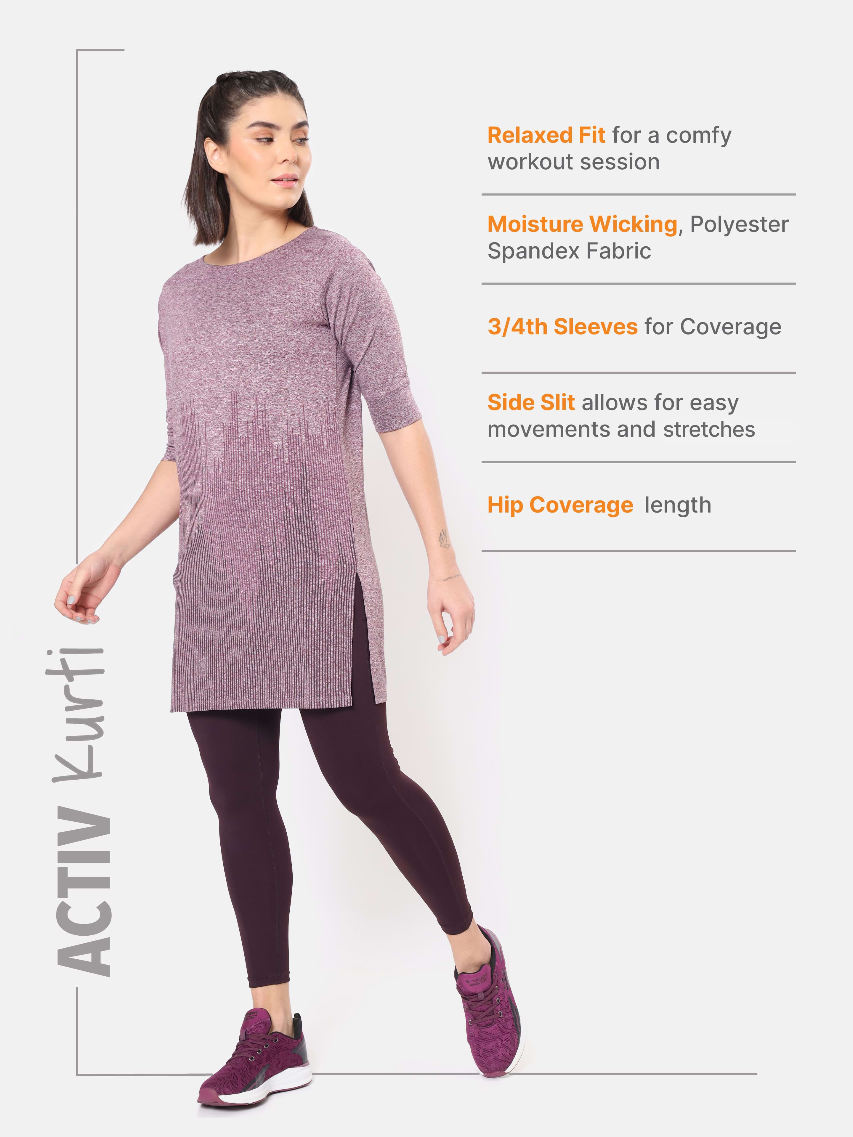 Printed Activ-Kurti with Side Pocket