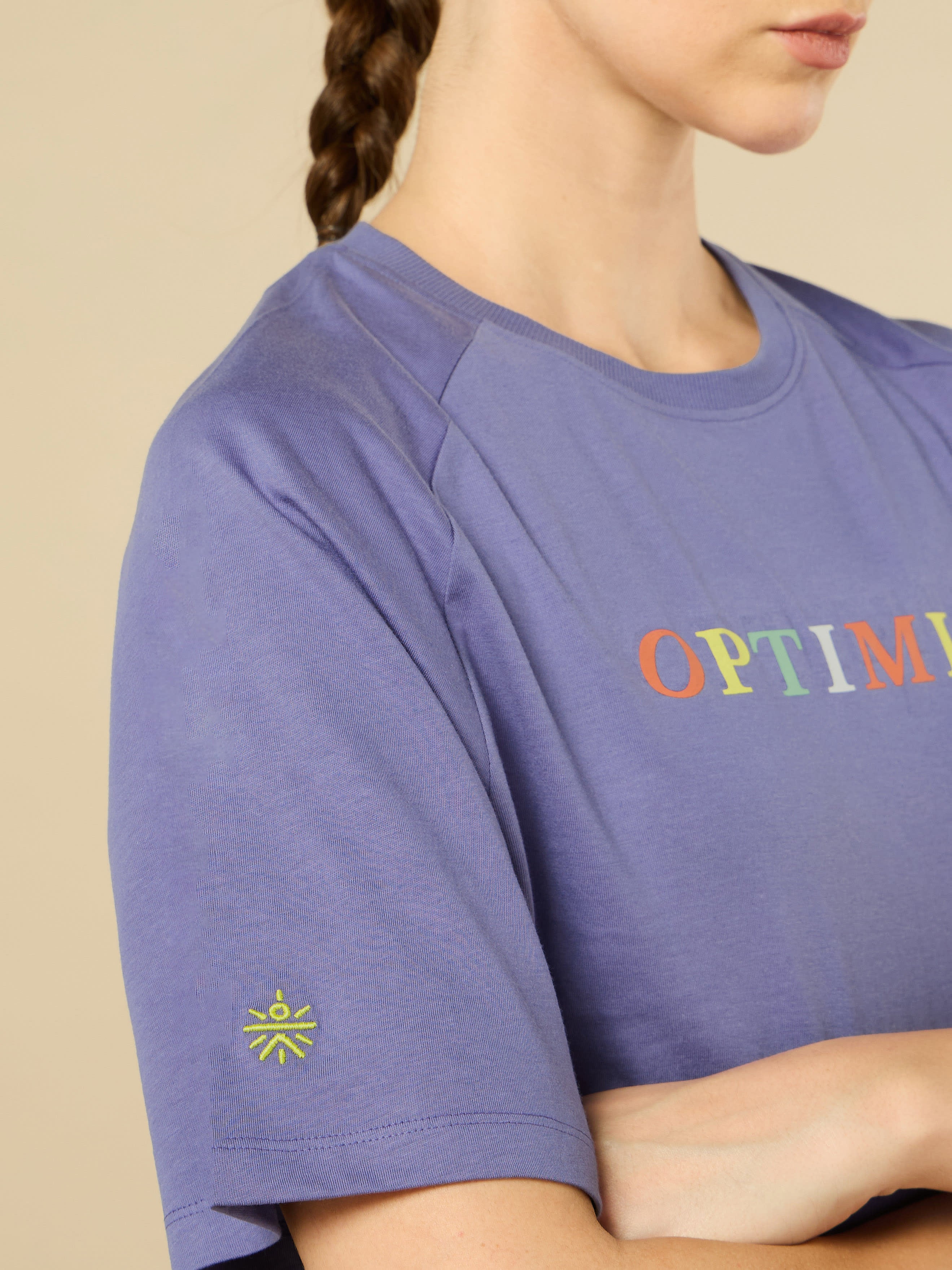 Purple Optimist Printed T-shirt