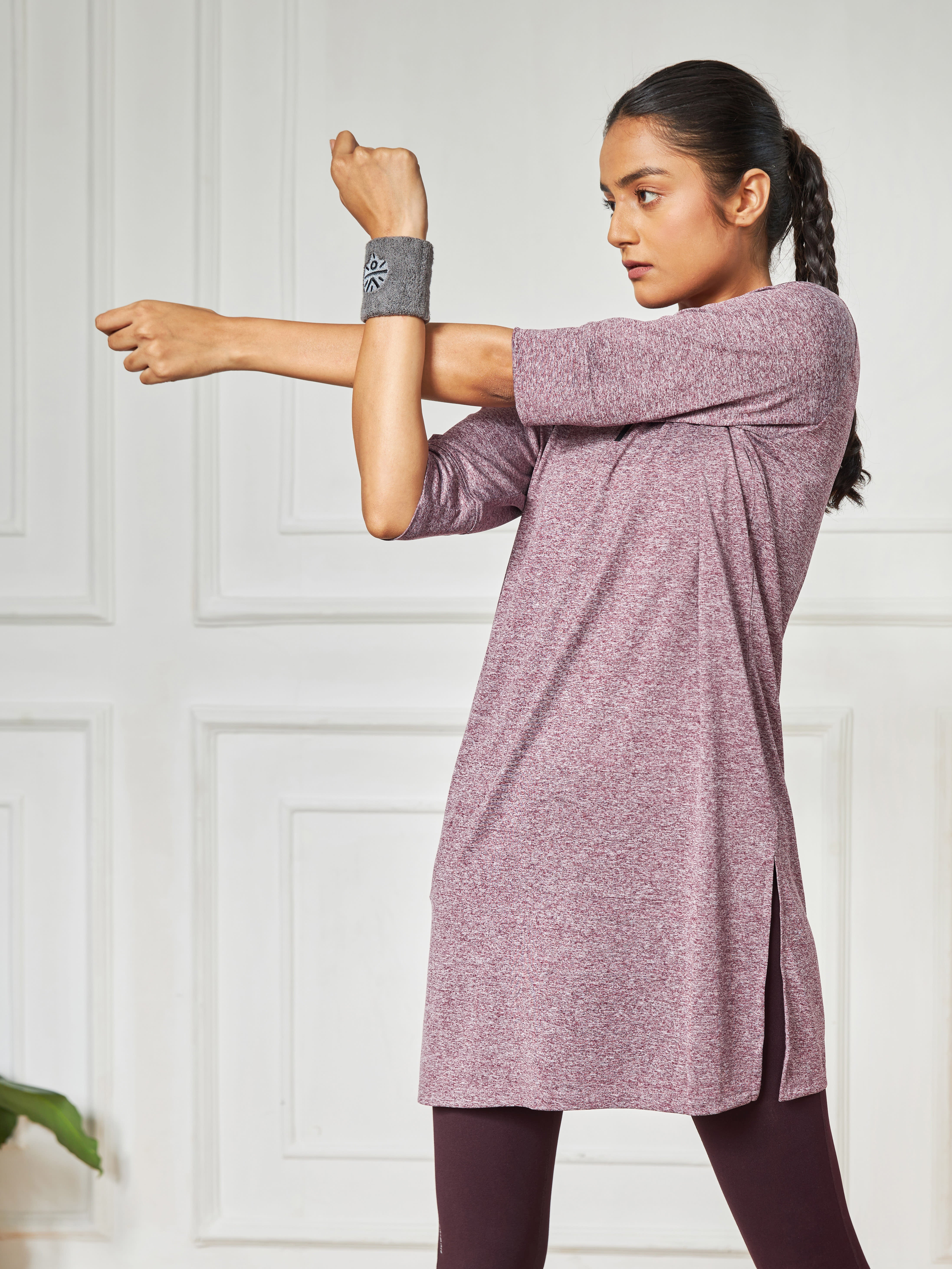 Solid Activ-Kurti with Side Pocket