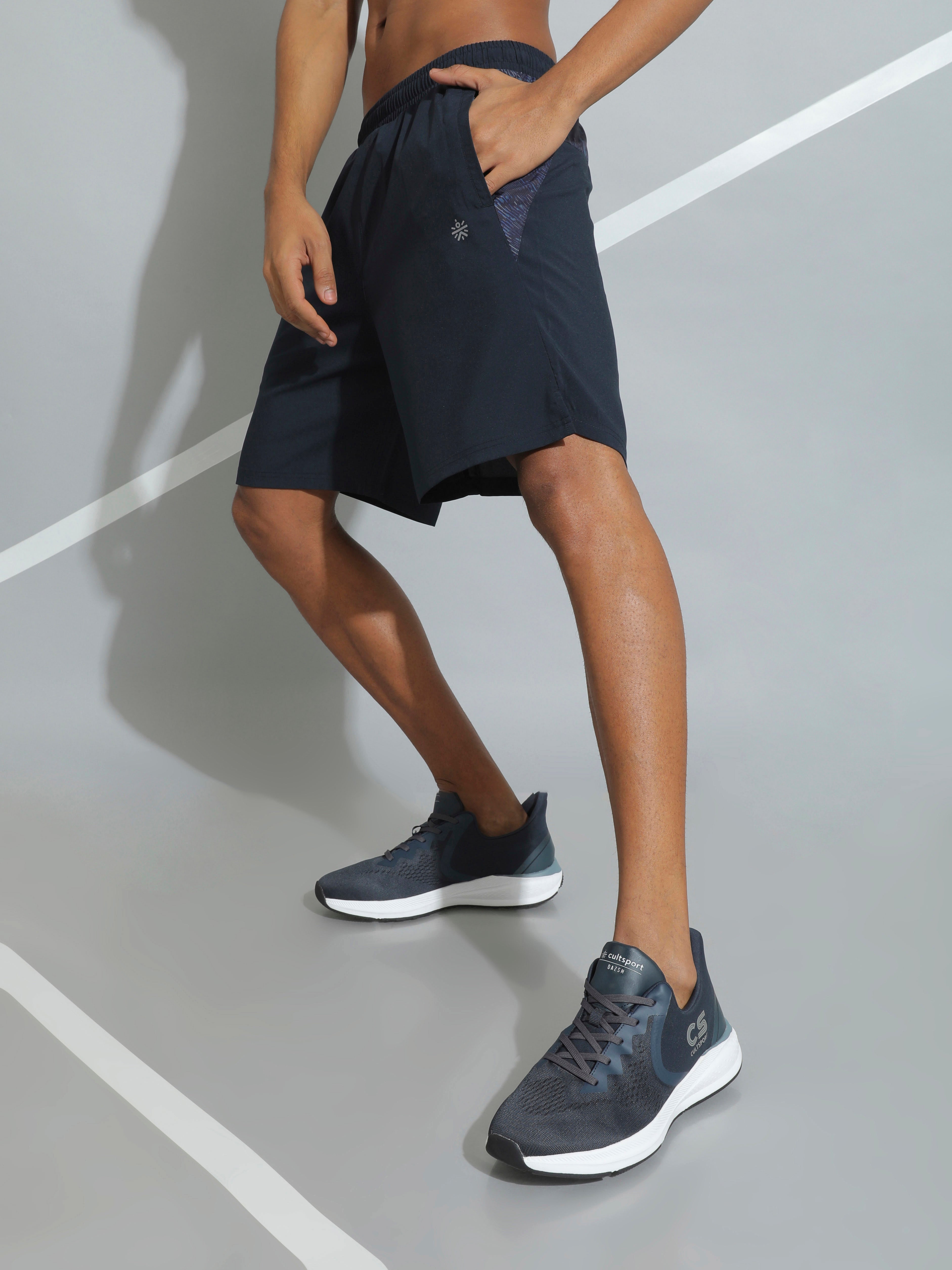 Printed Panel Active Shorts