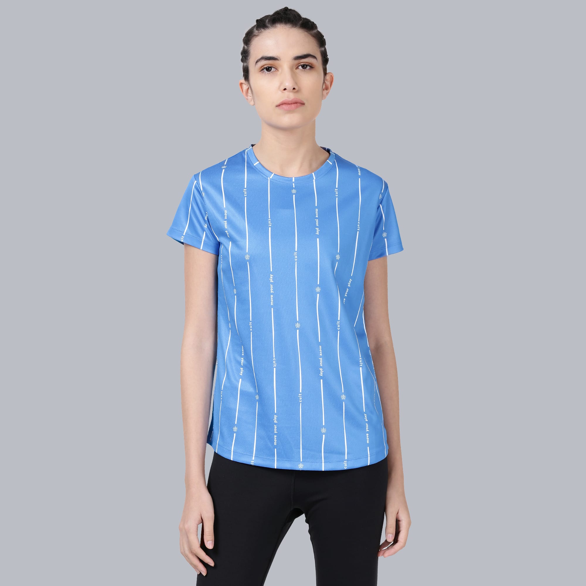 Striped Slim Fit T-shirt - Blue