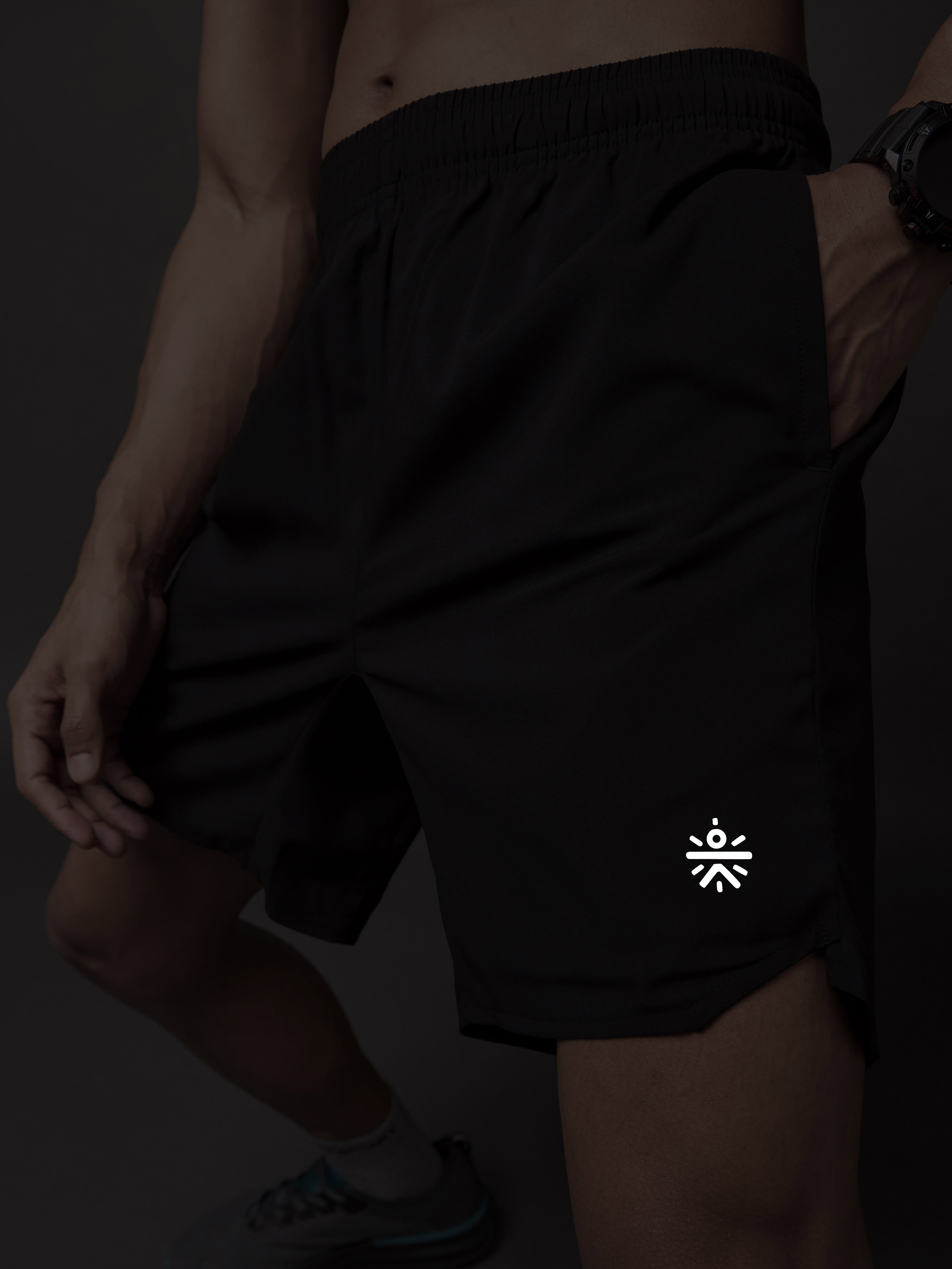 Iconic Black Running Shorts
