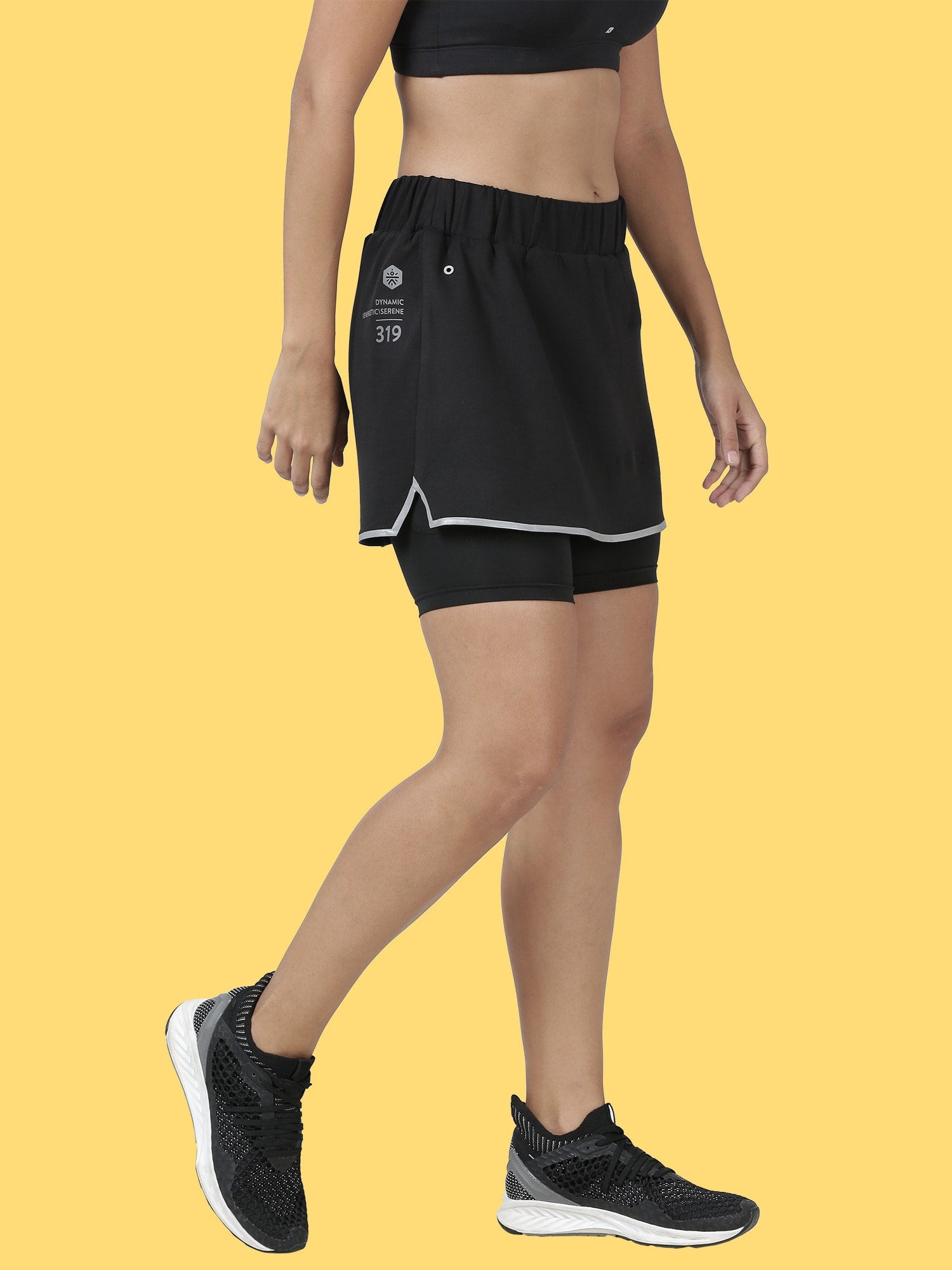 Blakout Jump Black Running Skort
