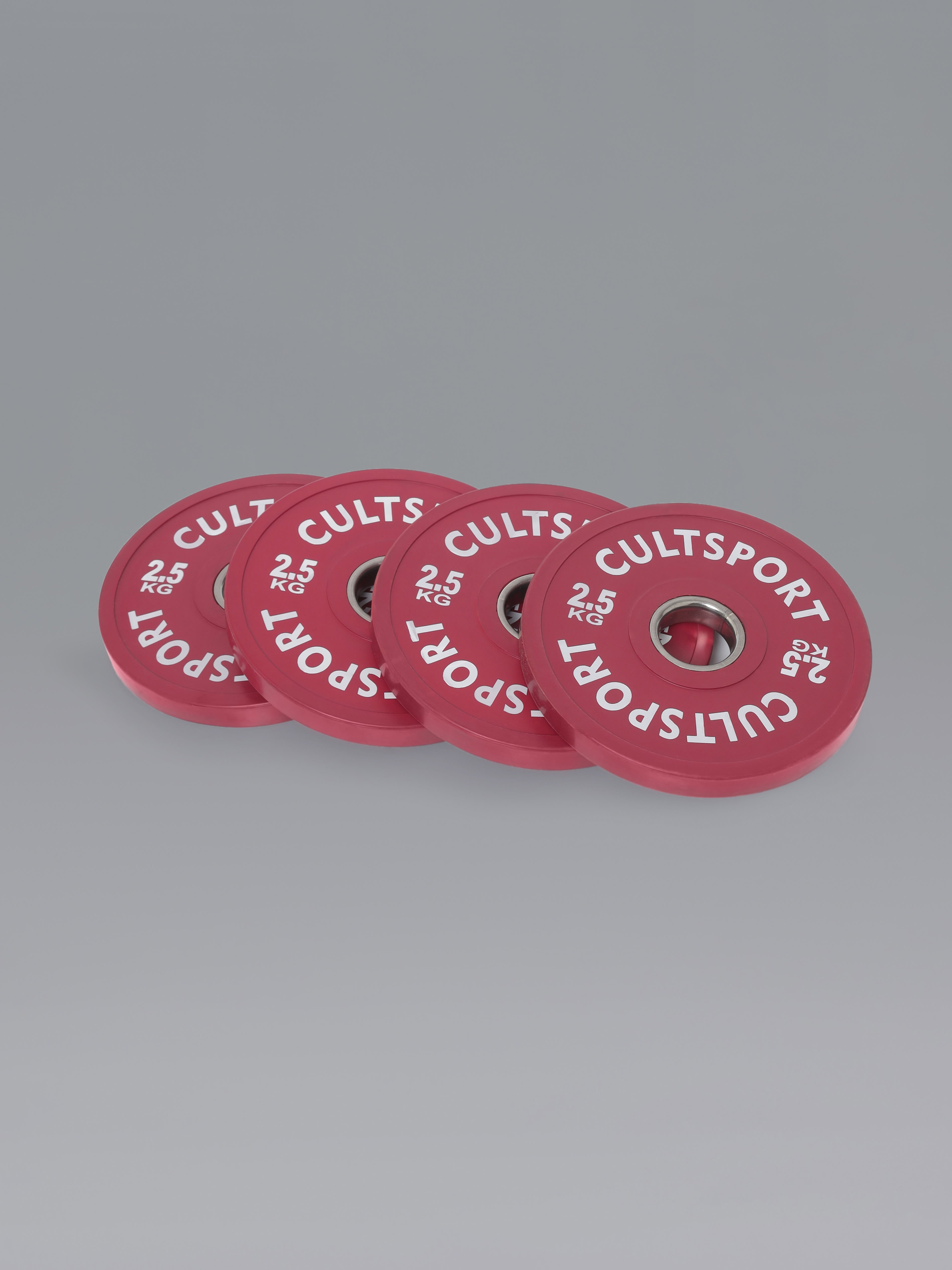 2.5kg Pack of 4 Colour Bumper Plate with rubber coating