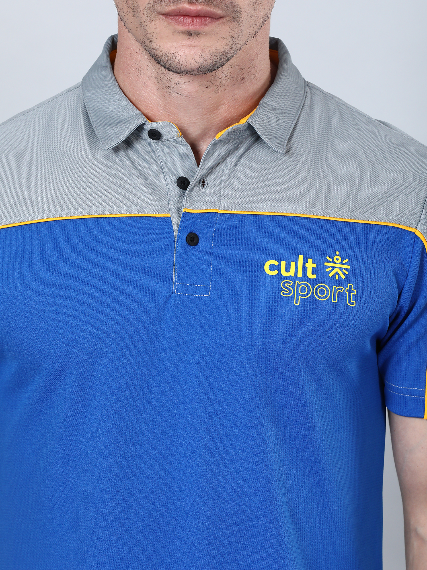Signature Bi-tone Blue Gym Polo