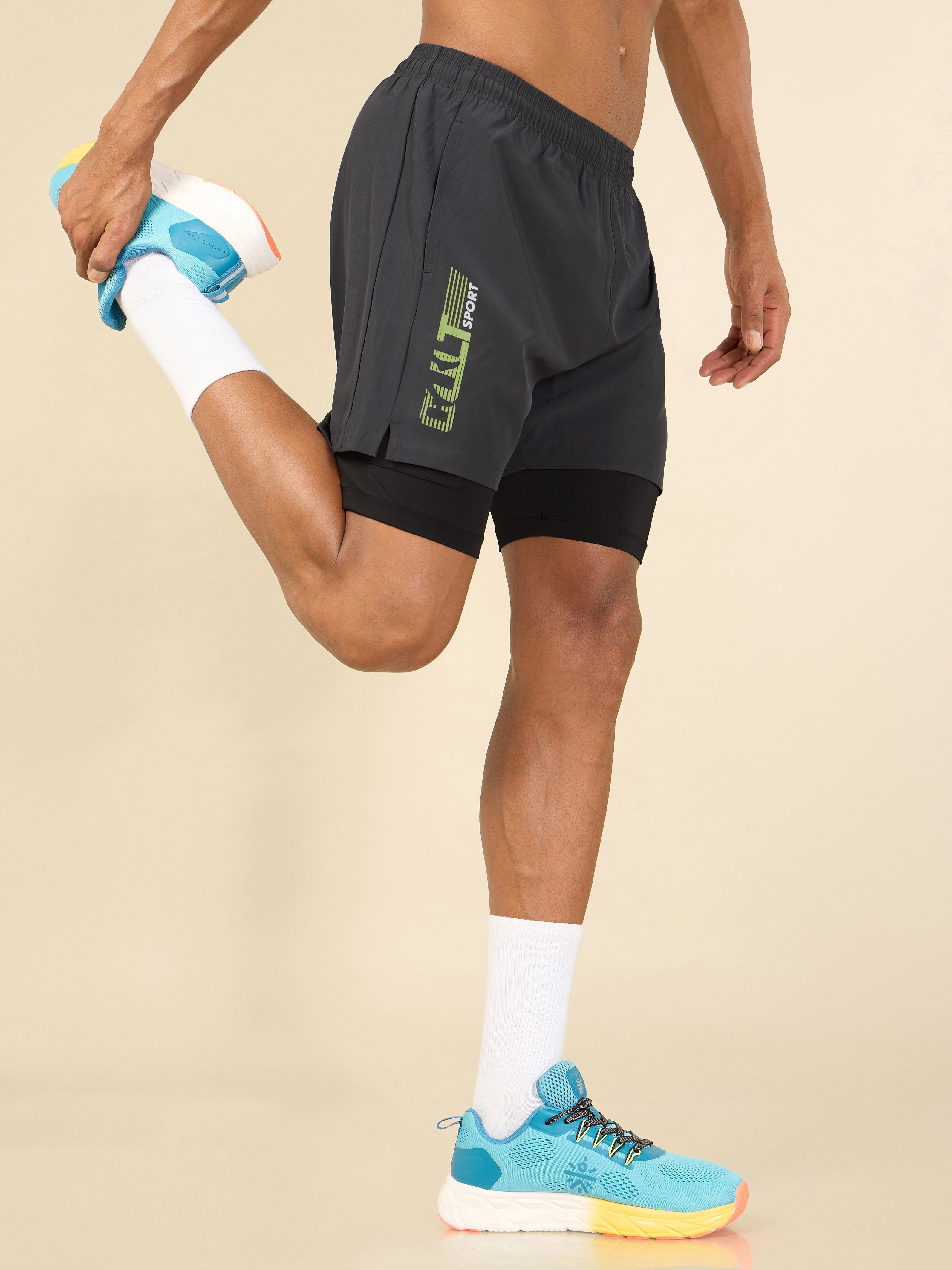 Solid Performance Shorts with Inner Tights