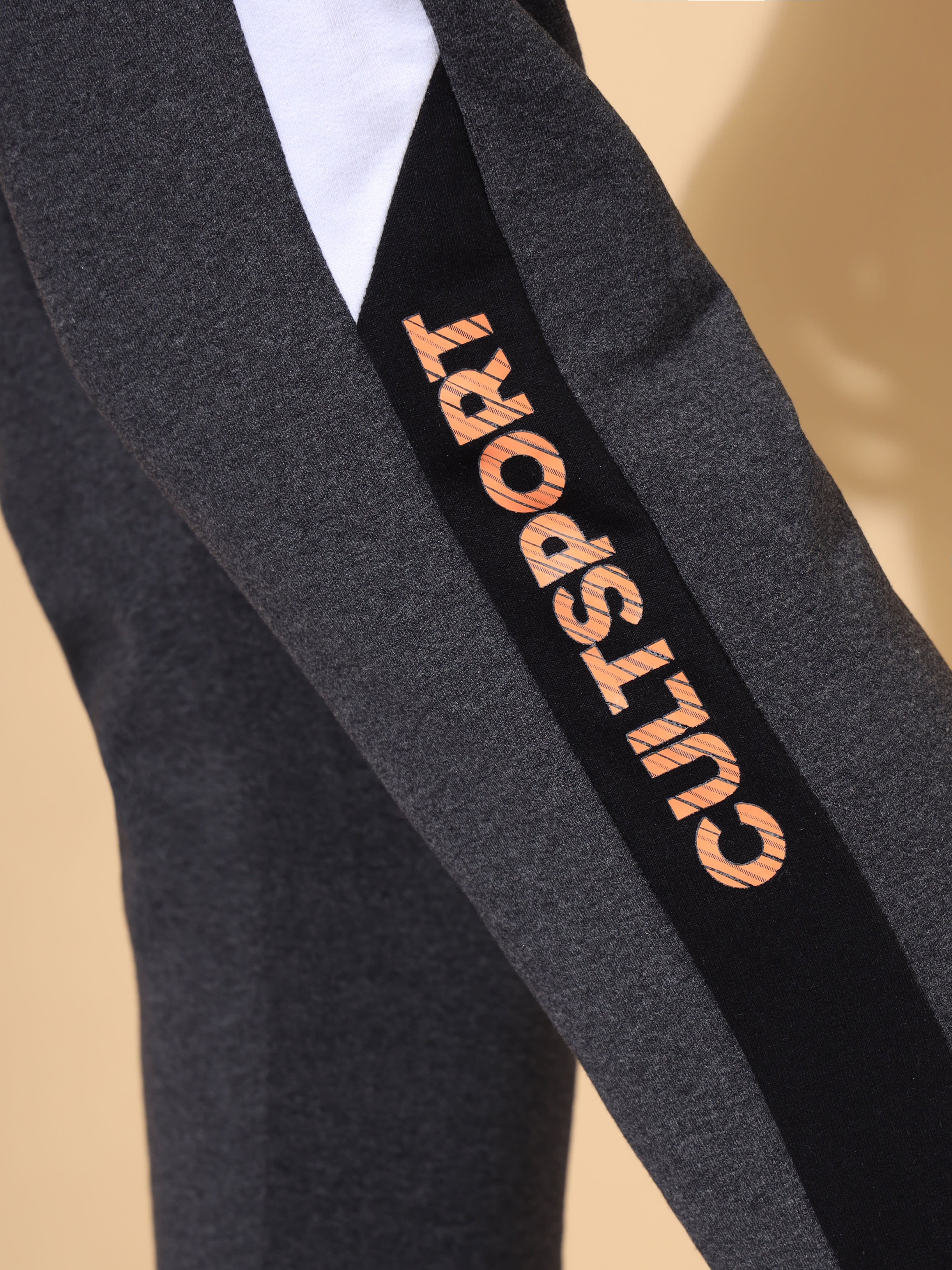 Women Dark Grey Vitals Solid Running Joggers