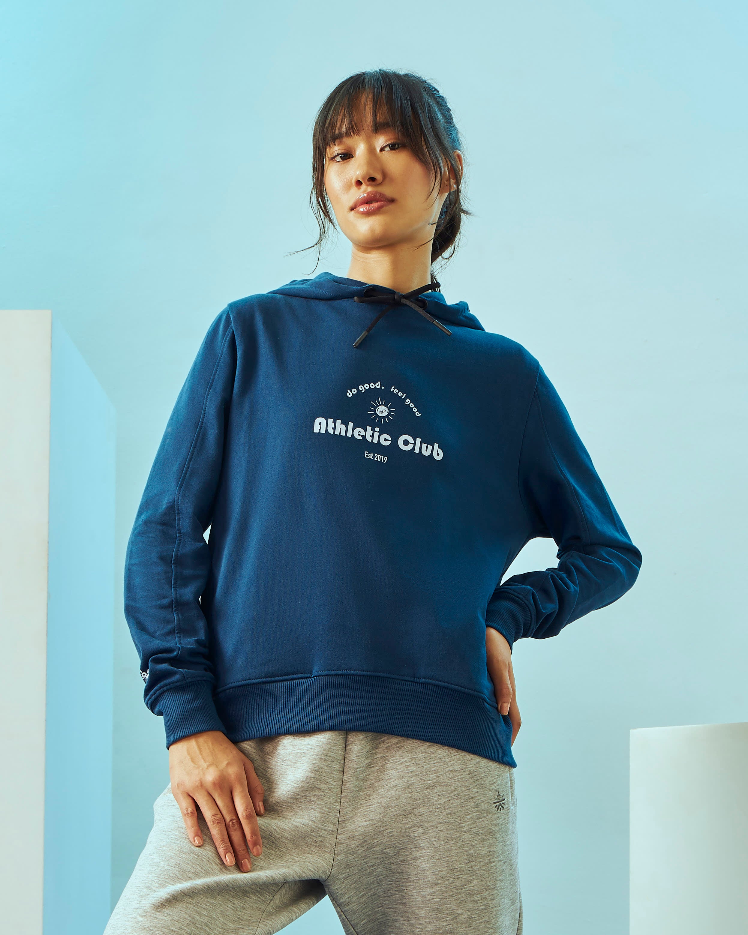 Typographic Print Sweatshirt with Pockets