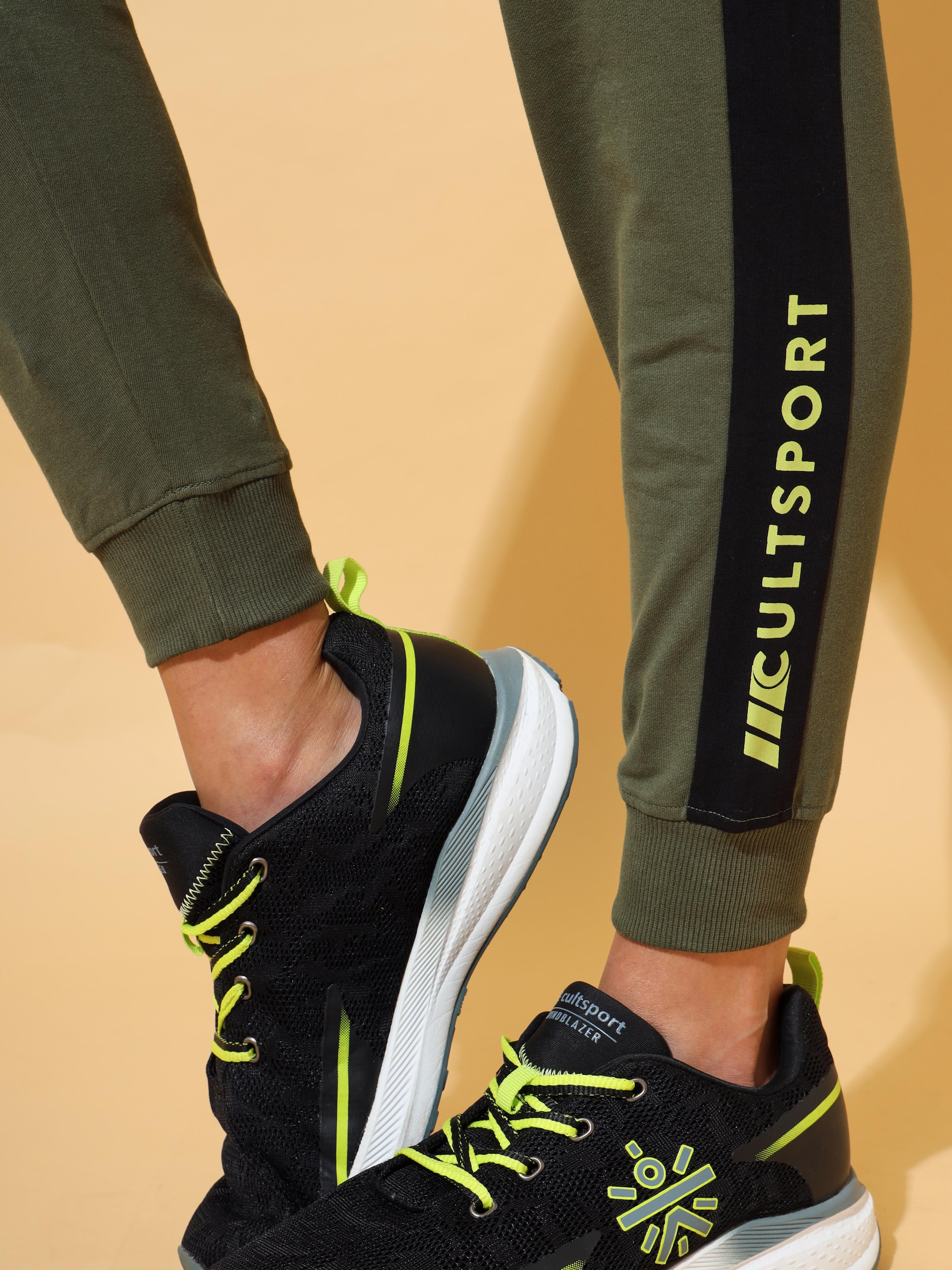 Solid Comfort Jogger with Contrast Side Panel