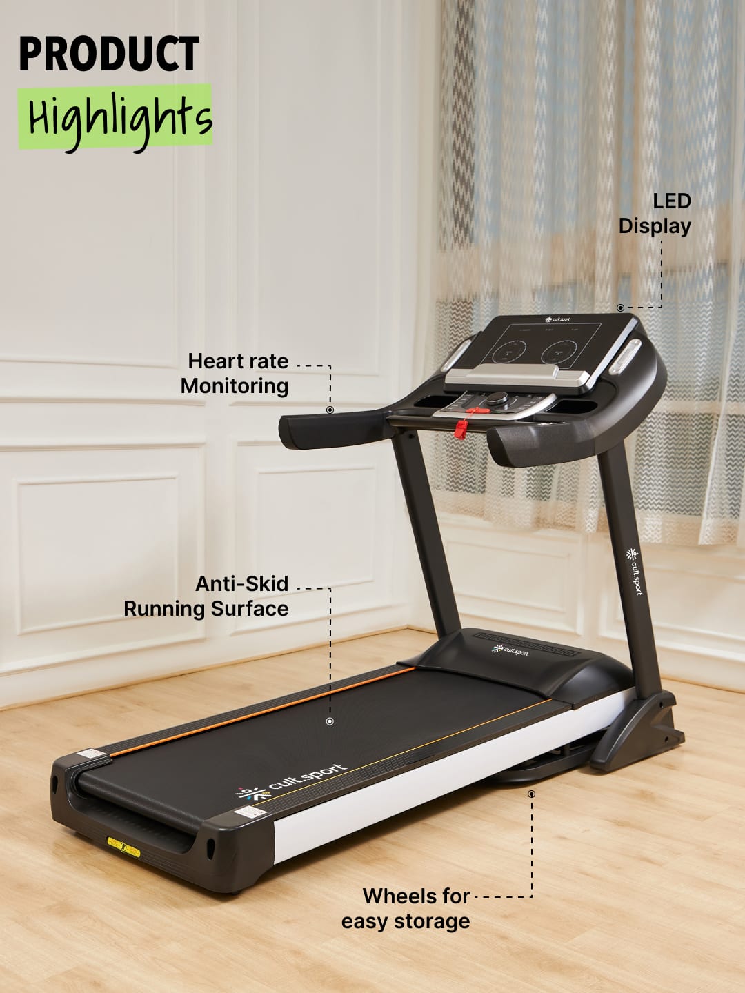 Smartrun Dallas 7 HP Peak Treadmill | 15-level Auto-Incline | Max Weight-150kg | Max Speed-20kmph (with 6 Months Extended Warranty)