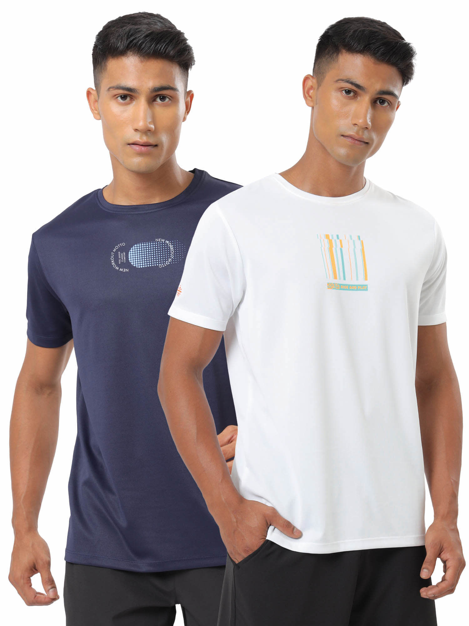 Performance T-shirt with Minimal Graphic Pack of 2